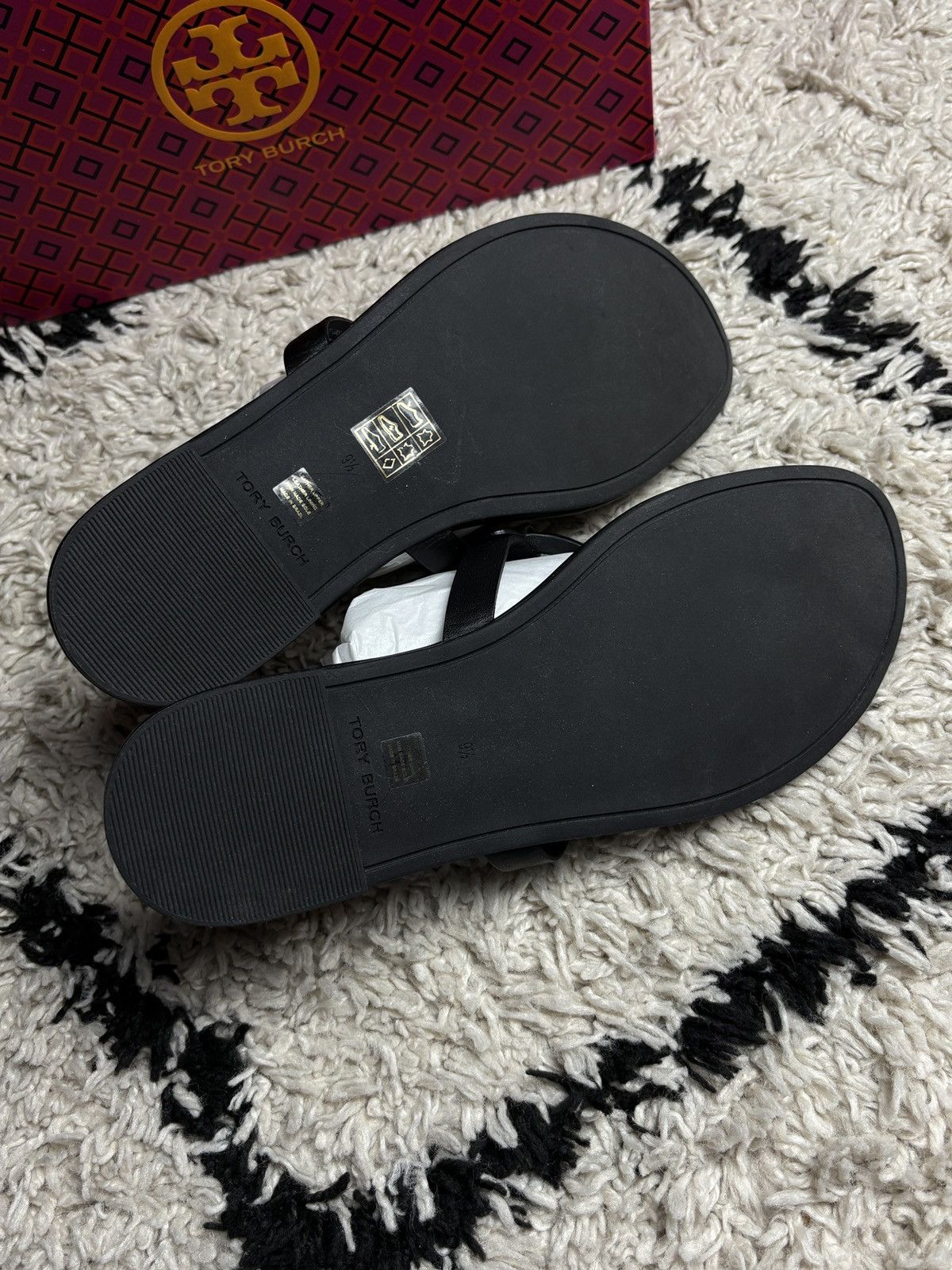 Tory Burch Tory Burch Meta Miller Black Sandal Size US 9.5 / IT 39.5 - 6 Thumbnail