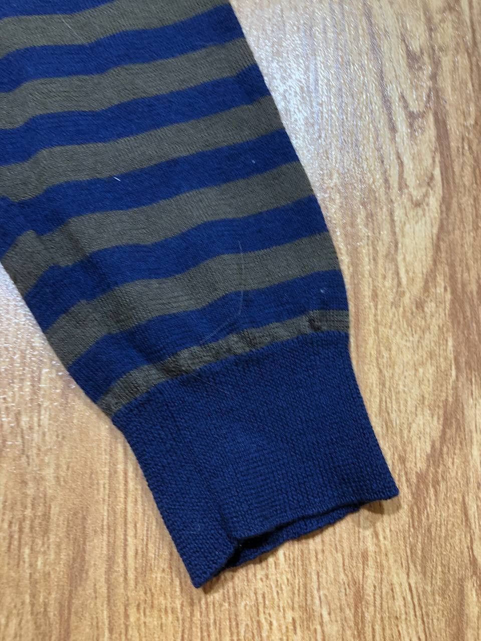 Fred Perry Fred Perry V-Neck Jumper Sweater Striped Wool Size US L / EU 52-54 / 3 - 14 Thumbnail