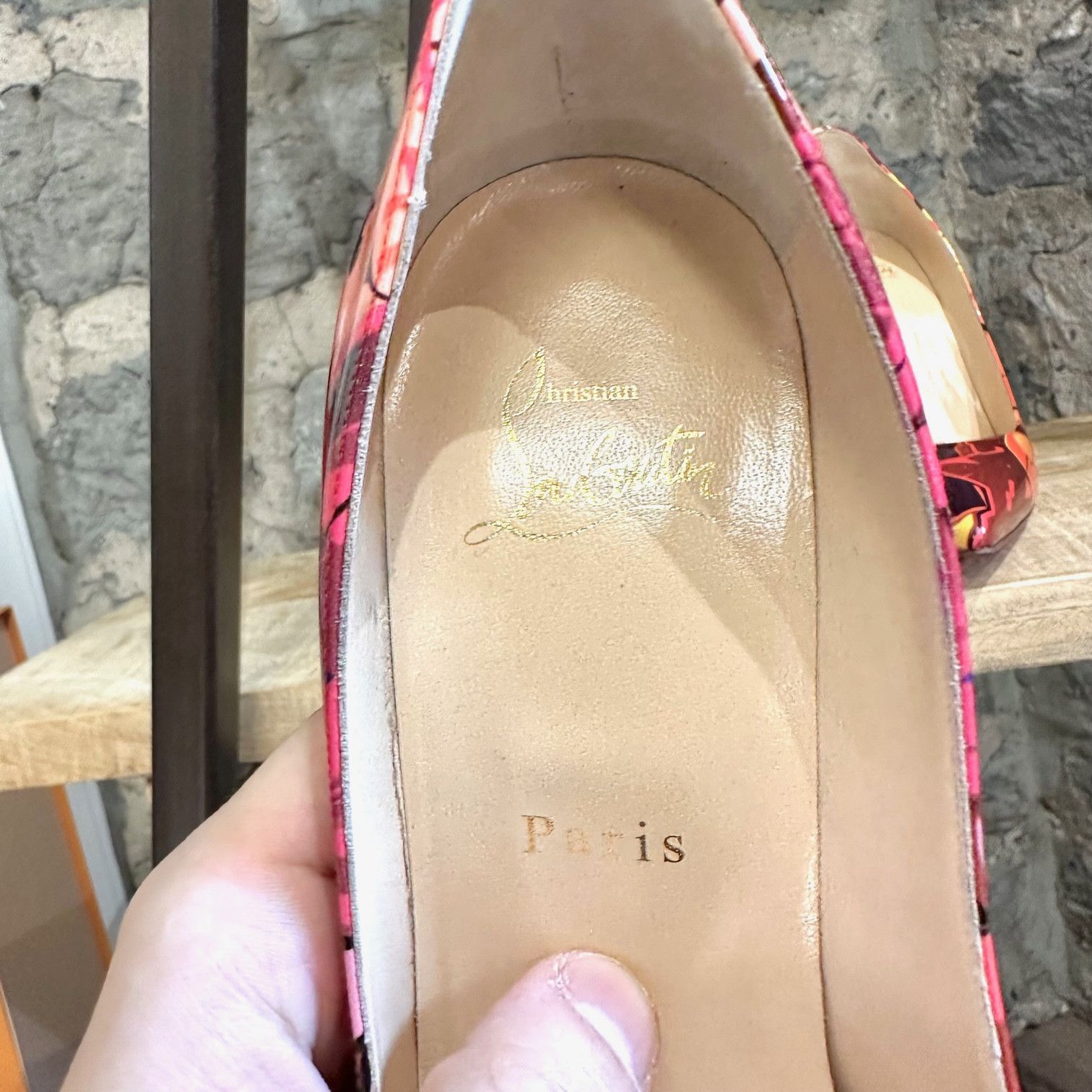 Christian Louboutin Christian Louboutin Orange Patent Metrograf So Kate Pumps Size US 7 / IT 37 - 4 Thumbnail