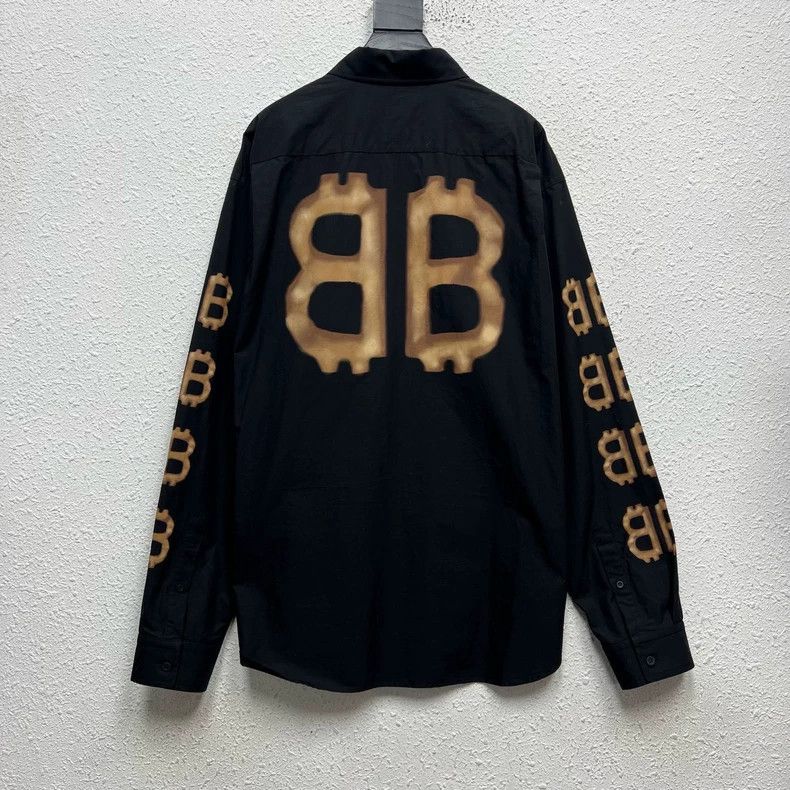 Balenciaga Balenciaga Bitcoin double B string Logo black long sleeve Size US L / EU 52-54 / 3 - 2 Thumbnail