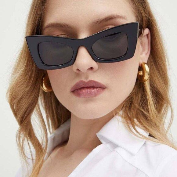Saint Laurent Paris Saint Laurent SL702 004 Sunglasses Red Cat Eye Frame Size ONE SIZE - 2 Thumbnail