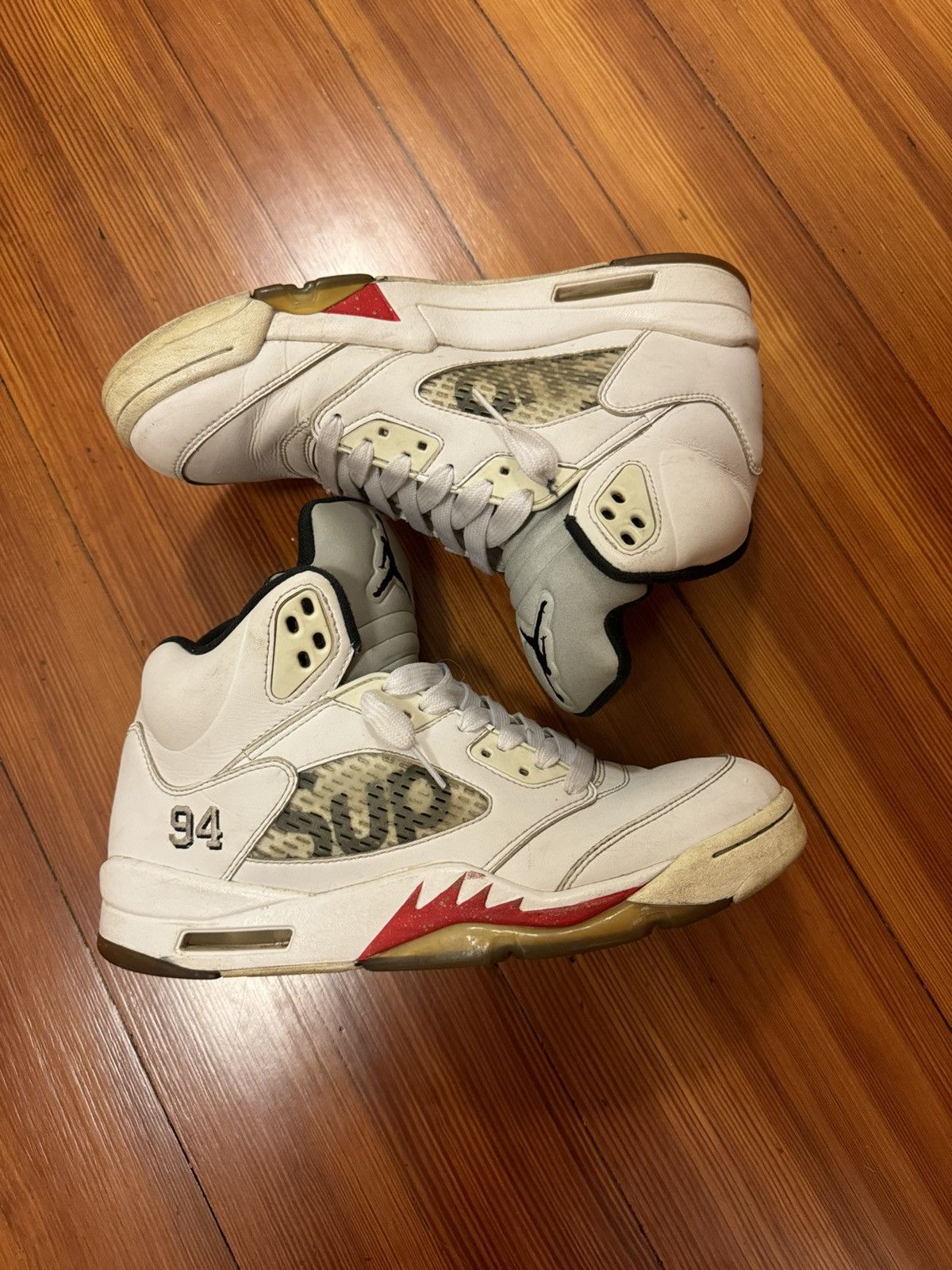 image of Jordan Supreme Jordan 5 White Used Size 9 Shoes, Men's