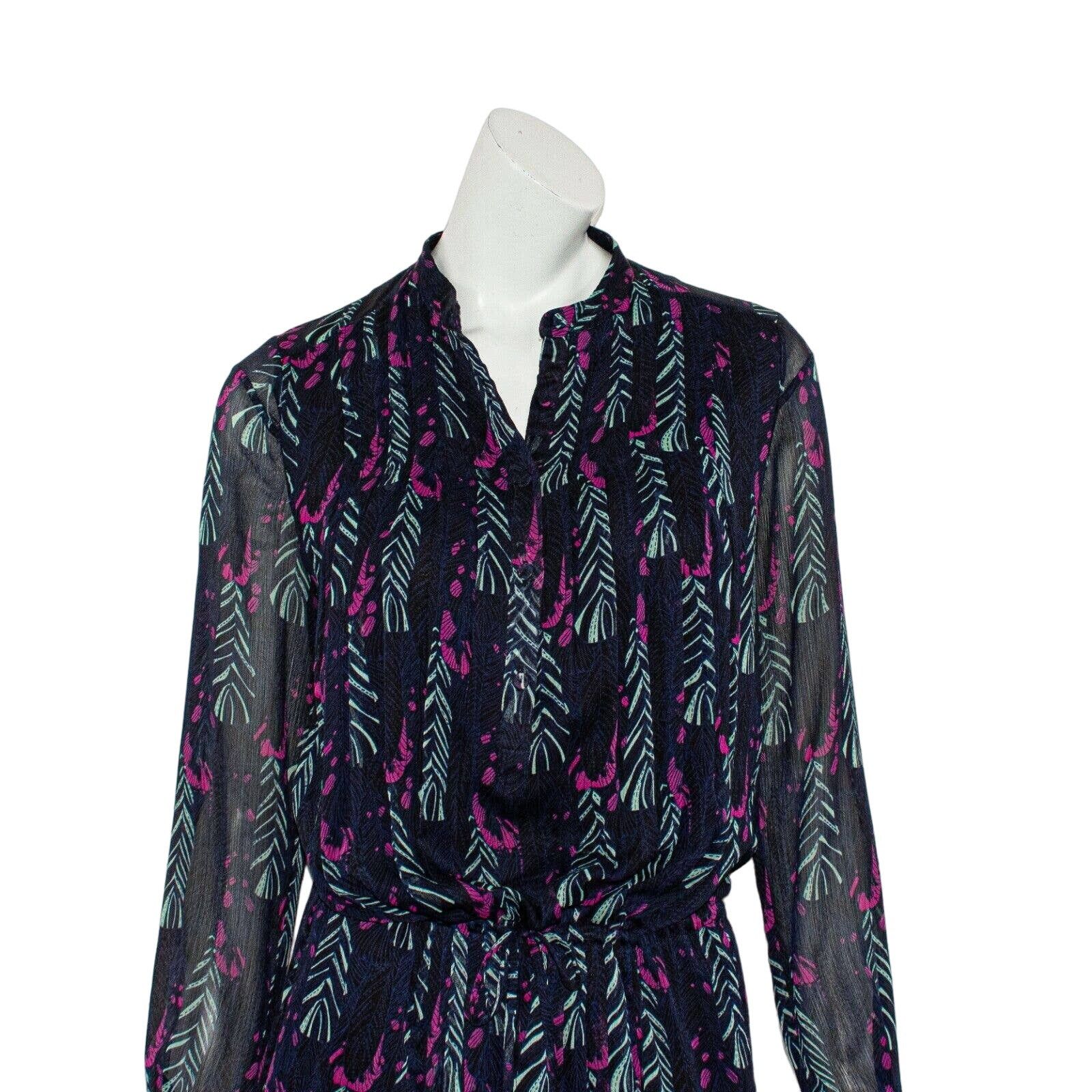 Antik Batik ANTIK BATIK Flint Mini Dress Silk Blue Black Print Sz Small Size S / US 4 / IT 40 - 8 Thumbnail