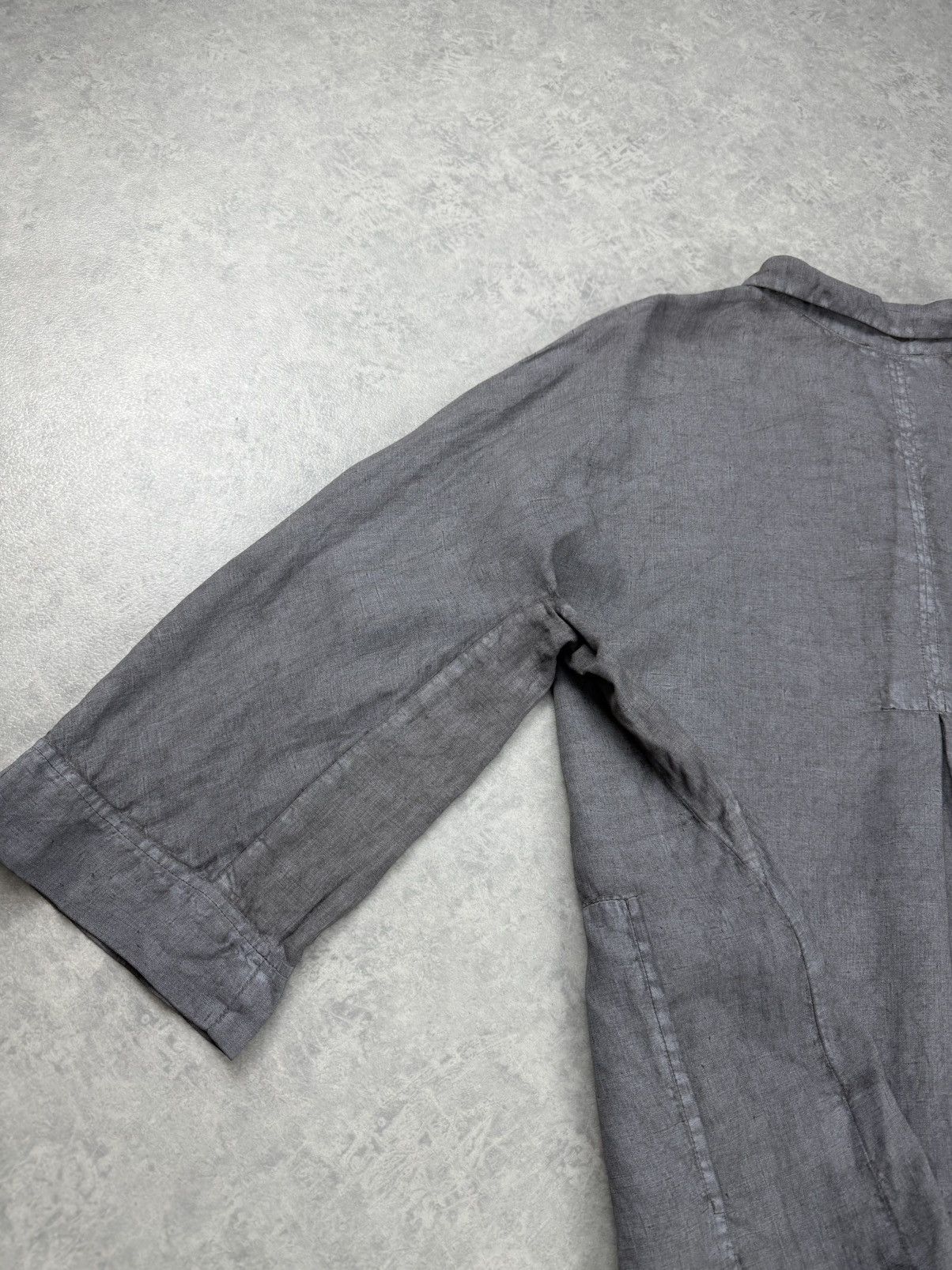 OSKA OSKA Gray Linen Shirt 3/4 Sleeve Relaxed Fit Size 3 Size L / US 10 / IT 46 - 12 Thumbnail