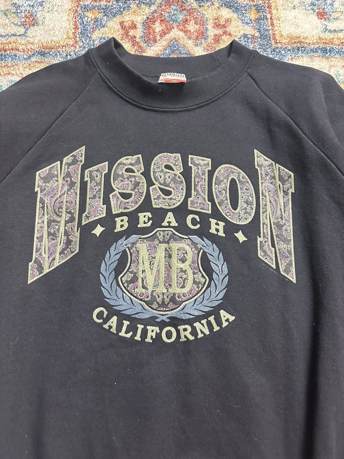 Vintage Vintage Mission Beach Paisley Pullover Crewneck Size XL Size US XL / EU 56 / 4 - 4 Thumbnail