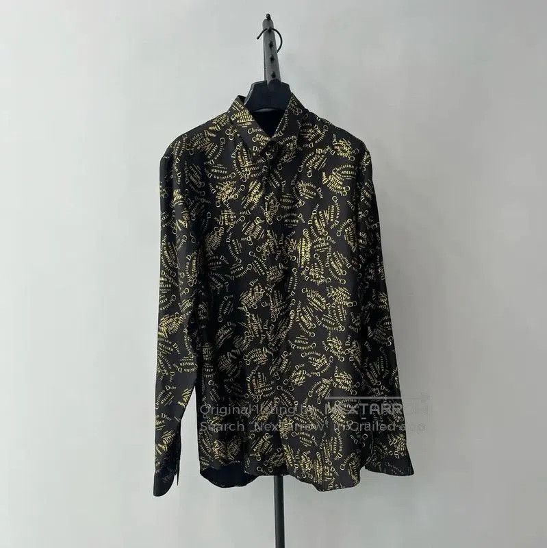 Dior Dior Black Silk Long Sleeve Shirt . Size US M / EU 48-50 / 2 - 1 Thumbnail