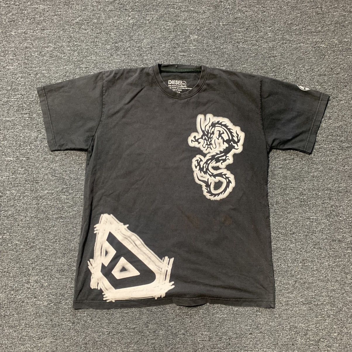 Diesel × Vintage Vintage Diesel y2k Big Logo T-Shirt Size US XXL / EU 58 / 5 - 1 Thumbnail