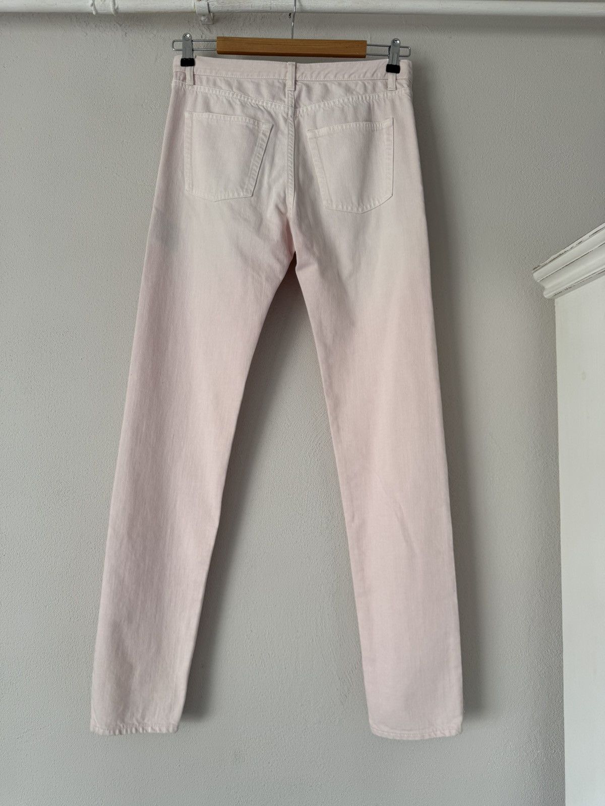 Saint Laurent Paris Pale Pink Straight-Leg Denim Jeans Size US 29 - 2 Thumbnail