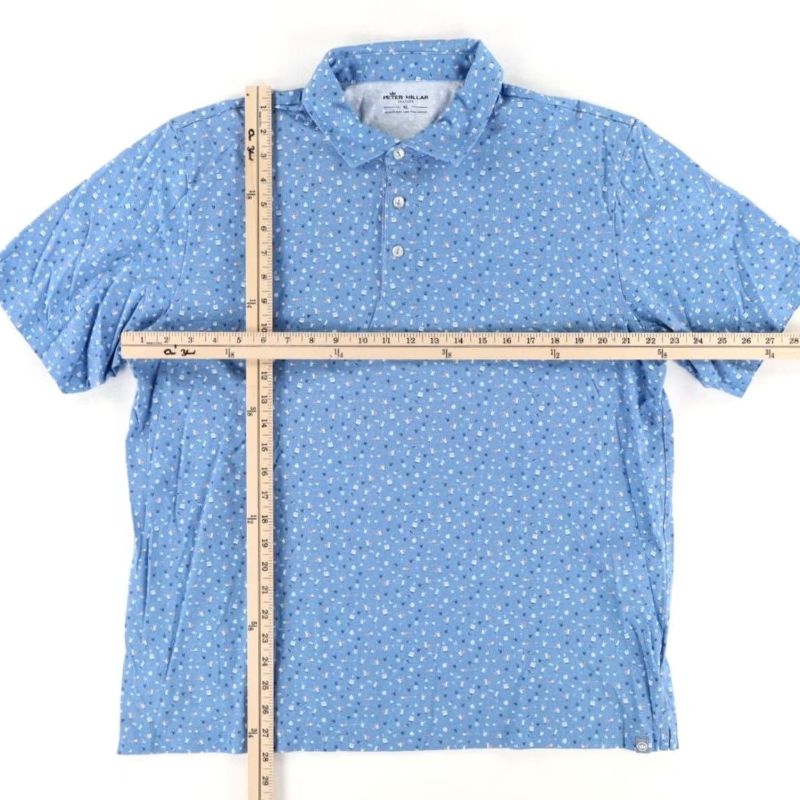 Peter Millar Peter Millar Seaside Shrimp Cocktail Polo Shirt Blue Men's XL Shirt Size US XL / EU 56 / 4 - 3 Thumbnail