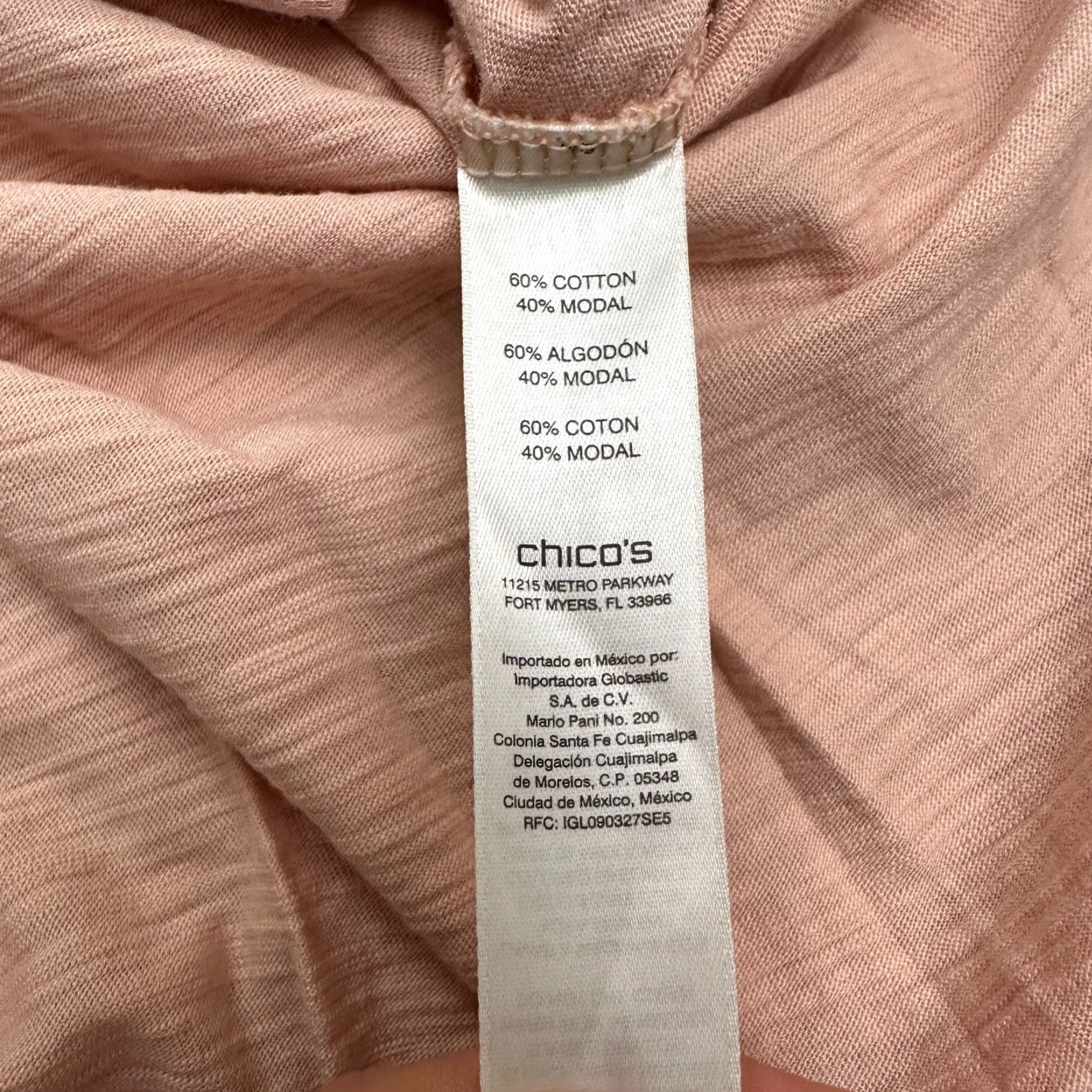 Vintage CHICO'S T-Shirt Womens Long Sleeve Cotton Blend Orange 0 Peach Round Neck Casual Tee S Regular Size Ladies Classic/Outdoor 90s? (No, avoid 90s) Size S / US 4 / IT 40 - 5 Thumbnail