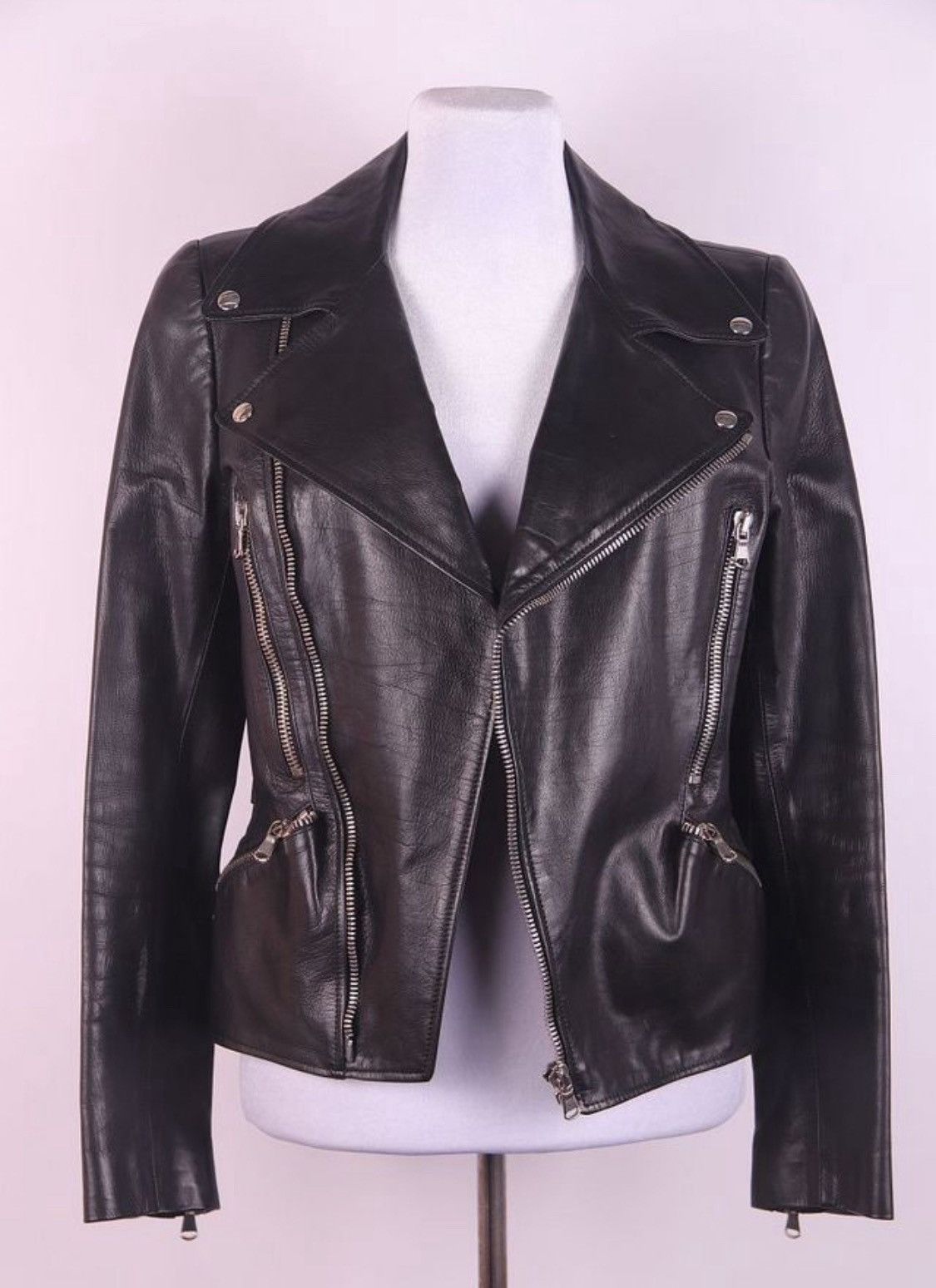 Alexander McQueen Alexander McQueen Leather Biker Jacket Size M / US 6-8 / IT 42-44 - 1 Thumbnail