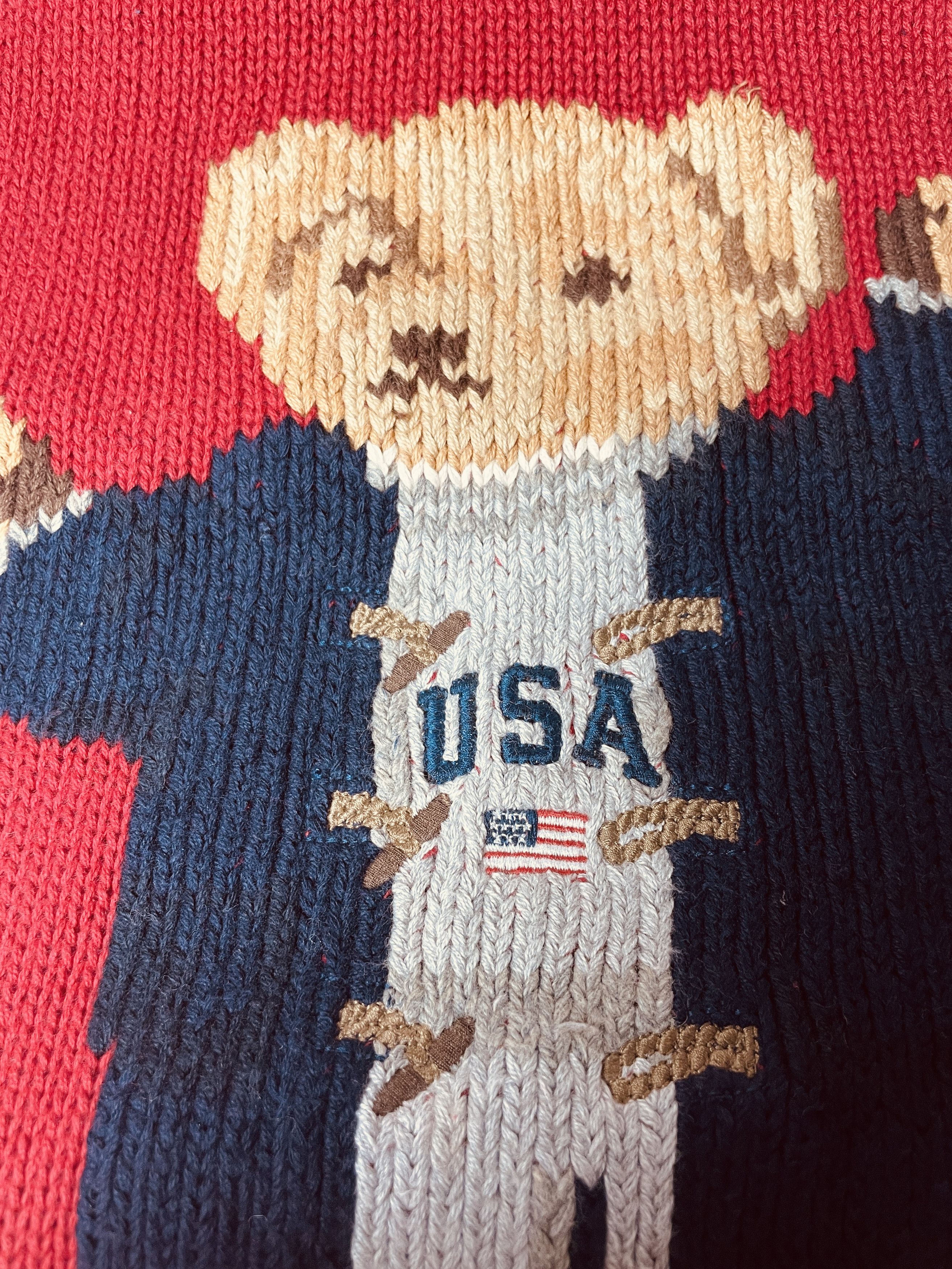 Polo Ralph Lauren Ralph Lauren Classic Bear Pattern Scarf Size 42 - 3 Thumbnail