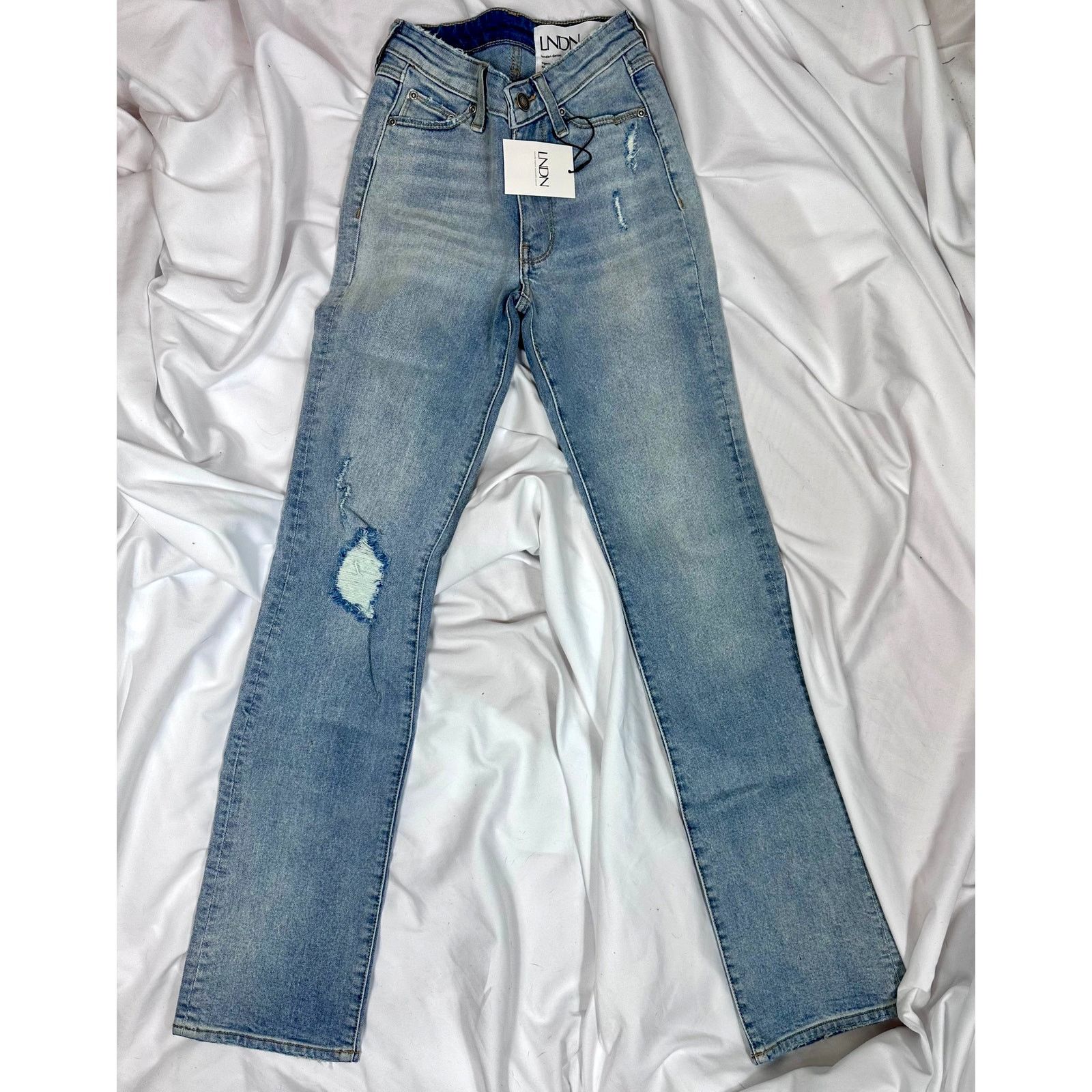 Other LNDN Landon Denim High Rise Distressed Jeans 27" Waist Size 27" / US 4 / IT 40 - 2 Thumbnail