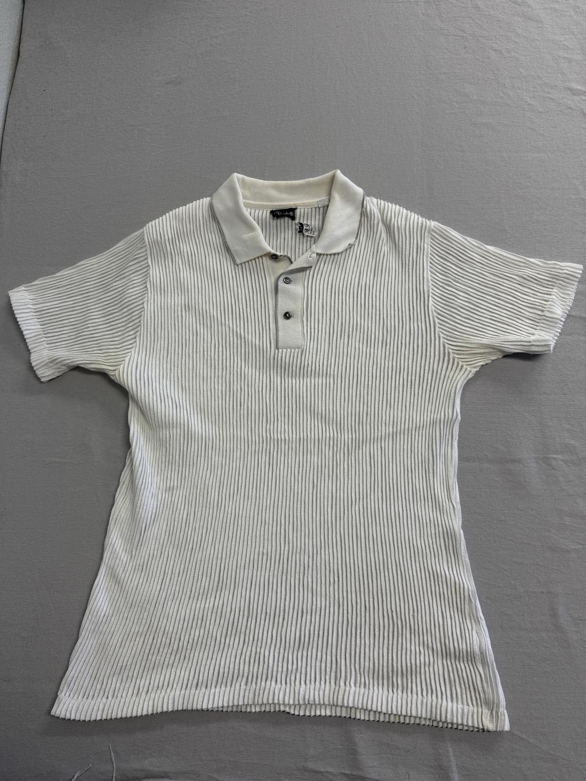 Calugi e Gianelli Vintage 60s New York Ribbed Polo White Giambelli M Strauss M Size US M / EU 48-50 / 2 - 1 Thumbnail