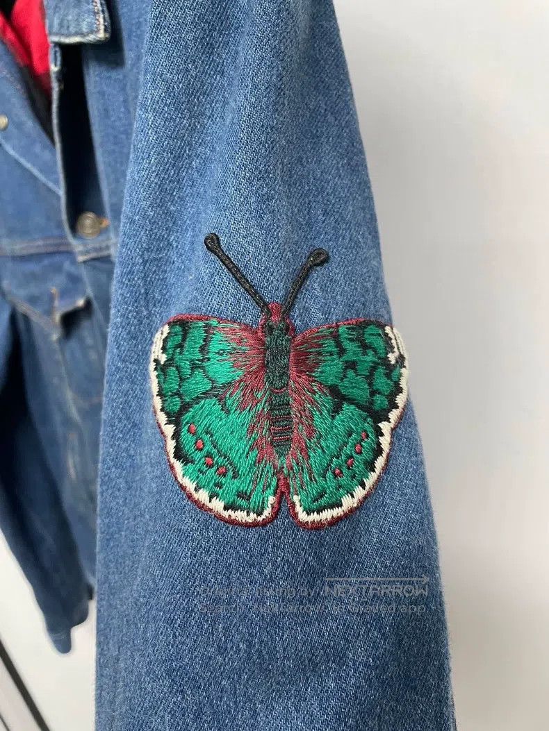 Gucci Gucci Butterfly pattern tiger head print embroidery lapel Size S / US 4 / IT 40 - 3 Thumbnail