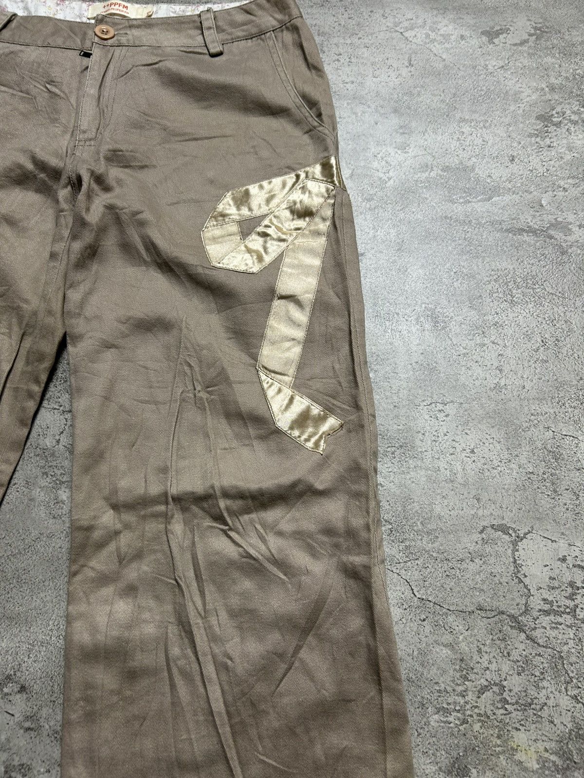 PPFM 2000s PPFM Unique Ribbon Motif Pants Size US 26 / EU 42 - 3 Thumbnail