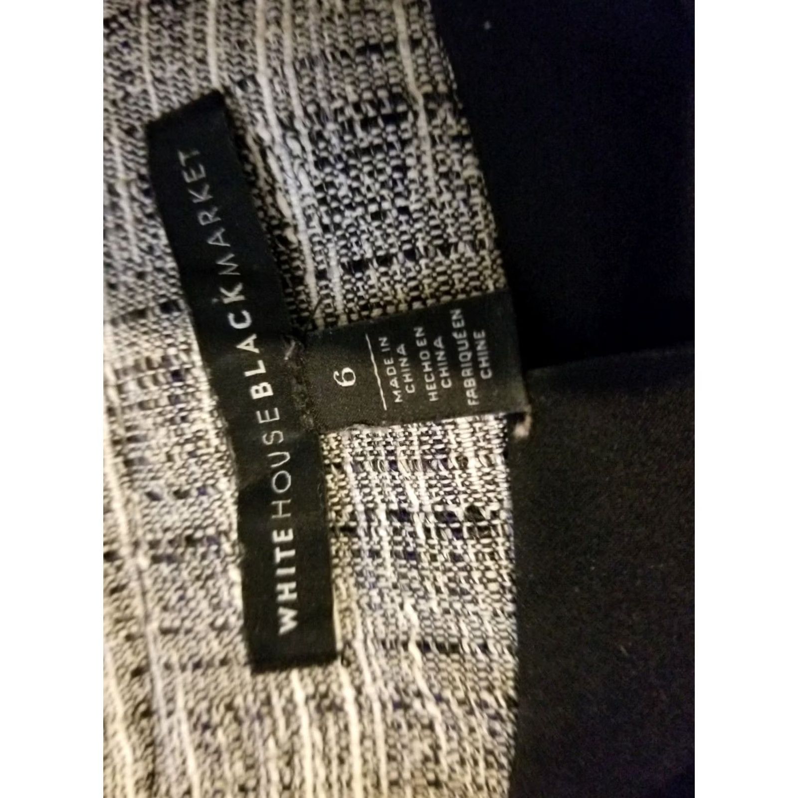 White House Black Market VINTAGE White House Black Market Jacket Womens 6 Black Gray White Polyester Basic Jacket Women Girls Mens Size M / US 6-8 / IT 42-44 - 4 Thumbnail