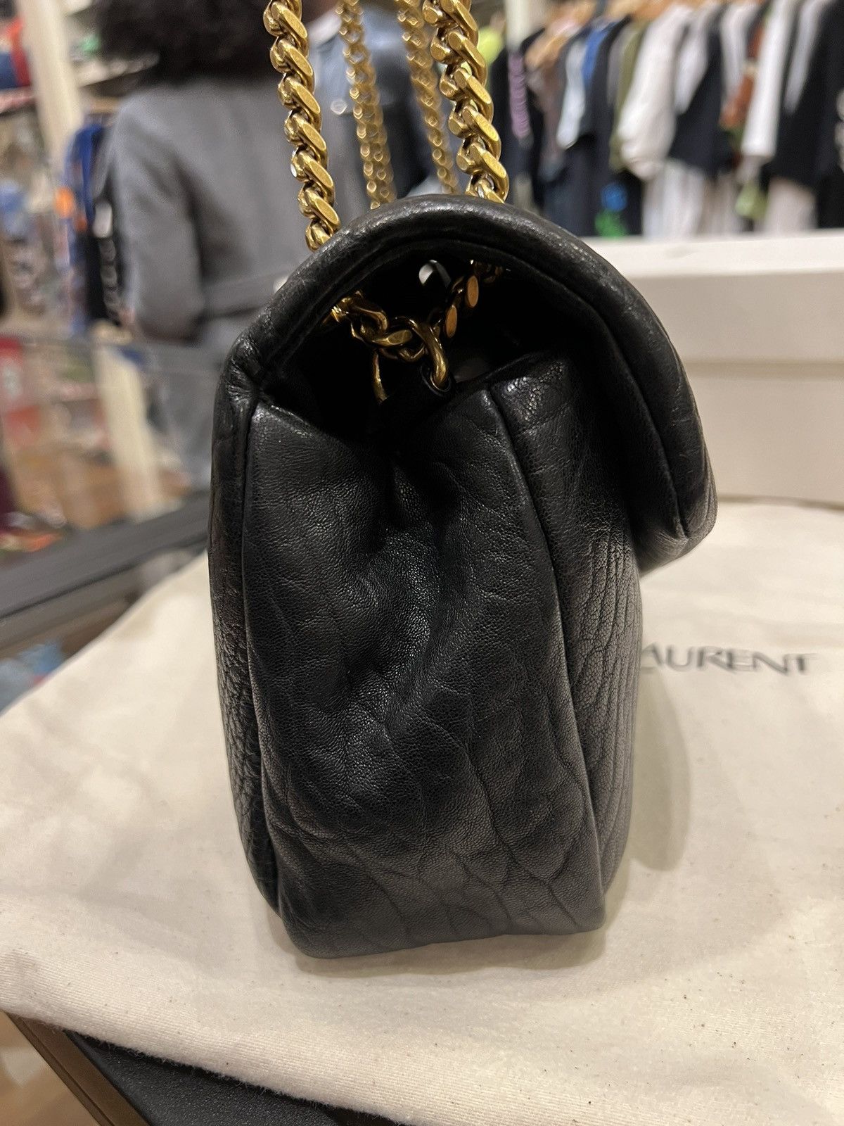 Saint Laurent Paris Saint Laurent YSL Calypso Medium in Grained Lambskin Size ONE SIZE - 6 Thumbnail