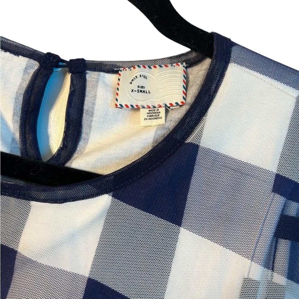 Designer Anthropologie l Postmark Elsie Gingham Poncho/Cape Top XS Size XS / US 0-2 / IT 36-38 - 6 Thumbnail