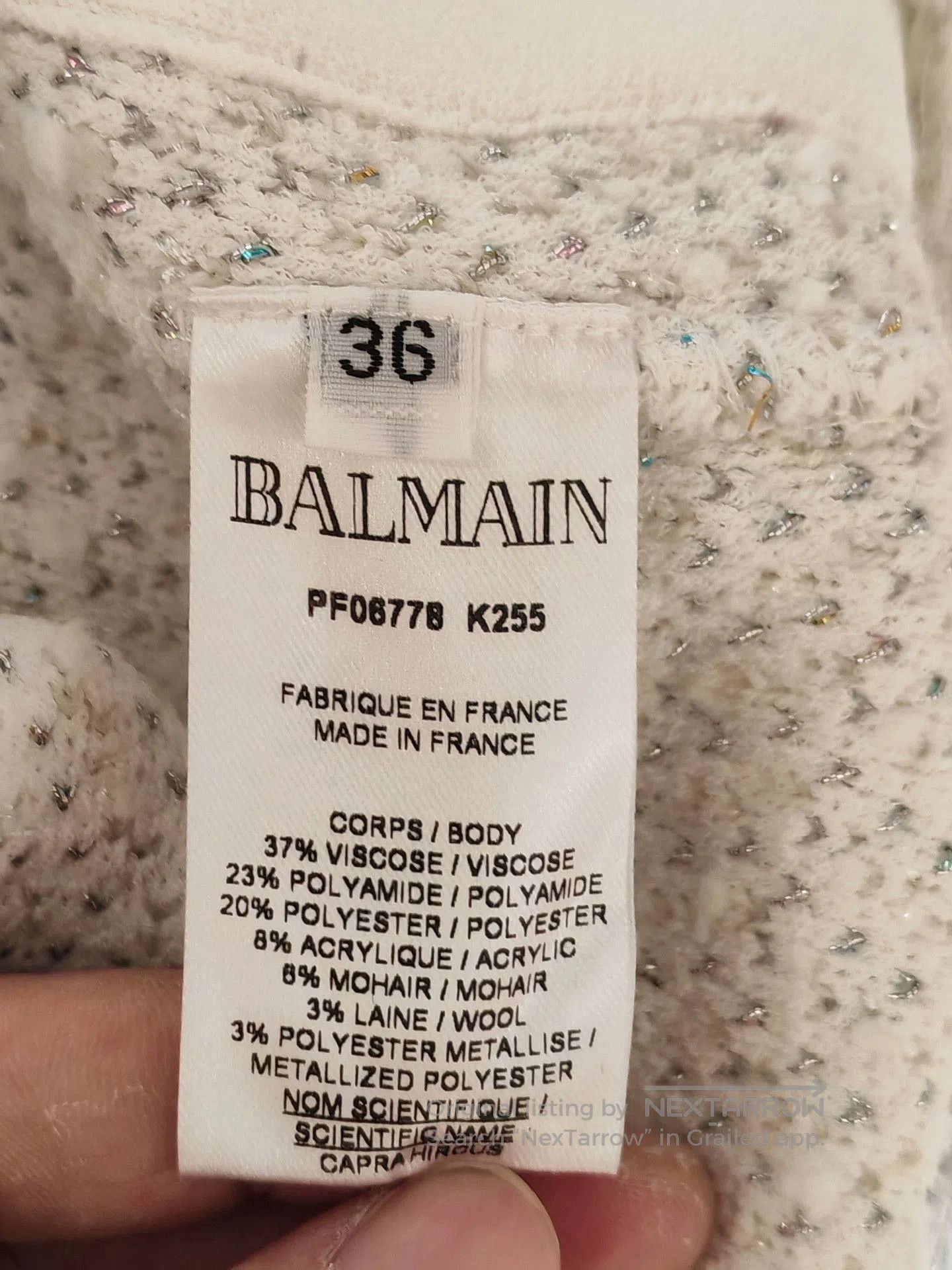 Balmain Balmain Tweed Camisole Mini Dress. Size 37" - 6 Thumbnail