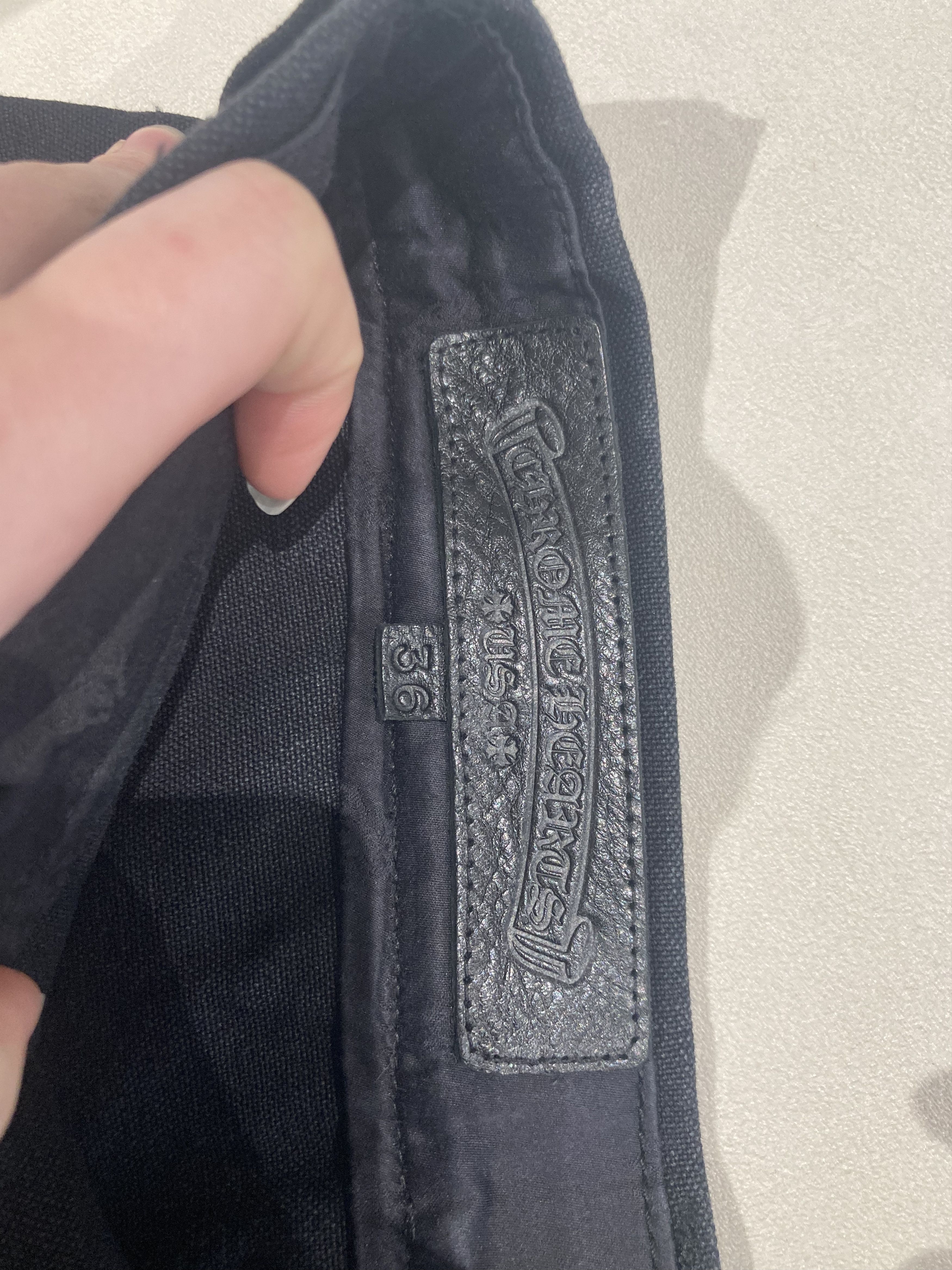 Chrome Hearts Chrome Hearts Black Cross Patch Leather Carpenter Pants Size 25" / US 0 / IT 36 - 10 Thumbnail