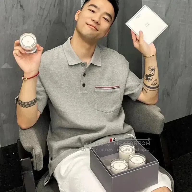 Thom Browne Thom Browne Gray Short-Sleeve Cotton T-Shirt . Size US S / EU 44-46 / 1 - 8 Thumbnail