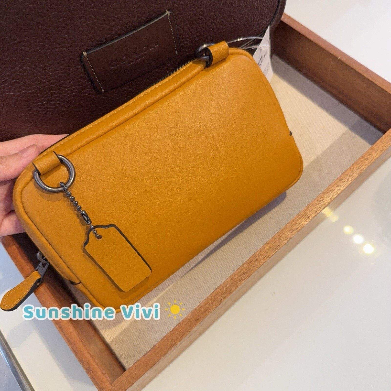 Coach NWT COACH Crossbody CM170 Shoulder Bag Leather Mustard Size ONE SIZE - 2 Thumbnail