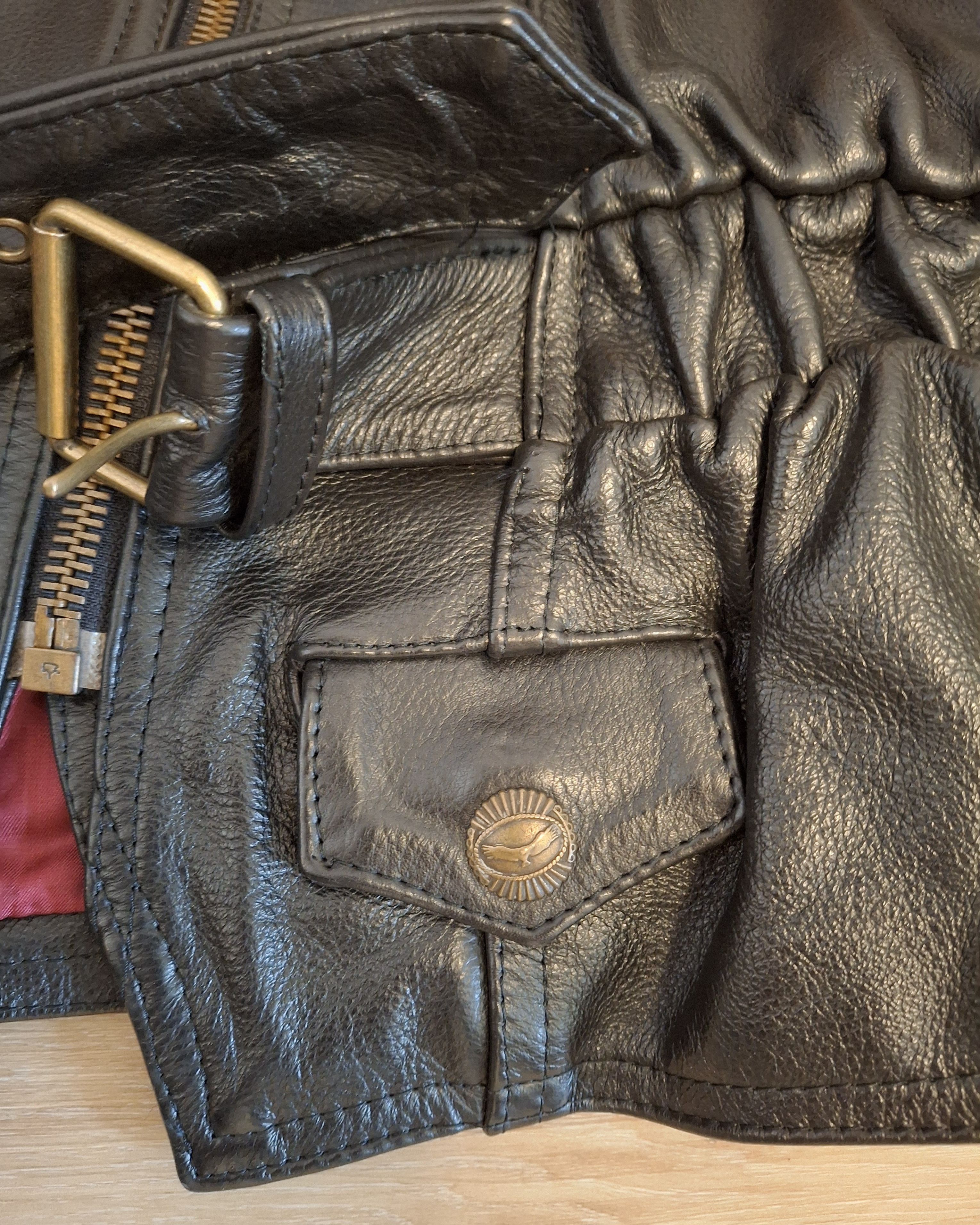 Vintage Vintage Black Leather Moto Jacket Size M / US 6-8 / IT 42-44 - 20 Thumbnail
