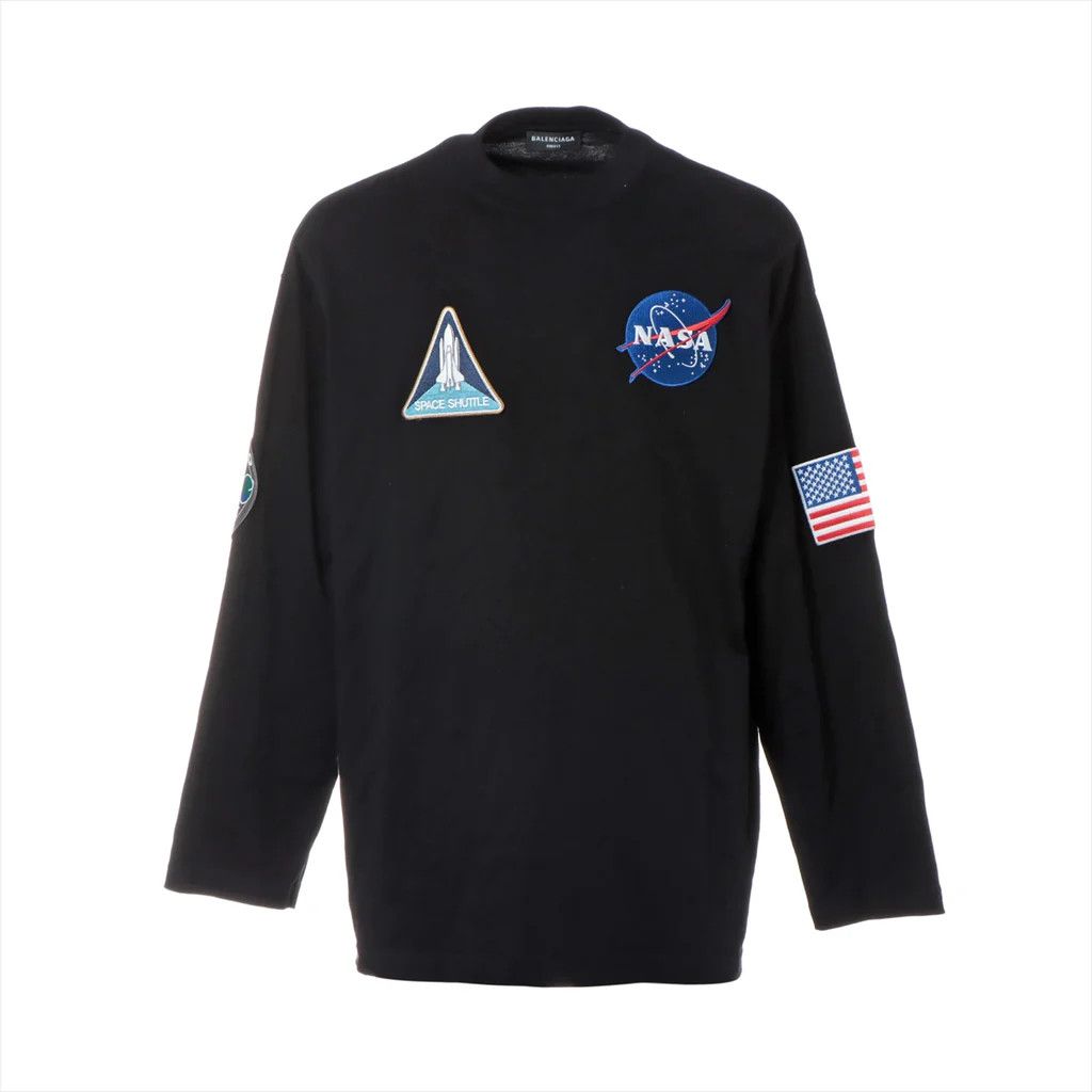 image of Balenciaga O1Mt1Gz0524 Space L/s T-Shirt In Black, Men's (Size Large)