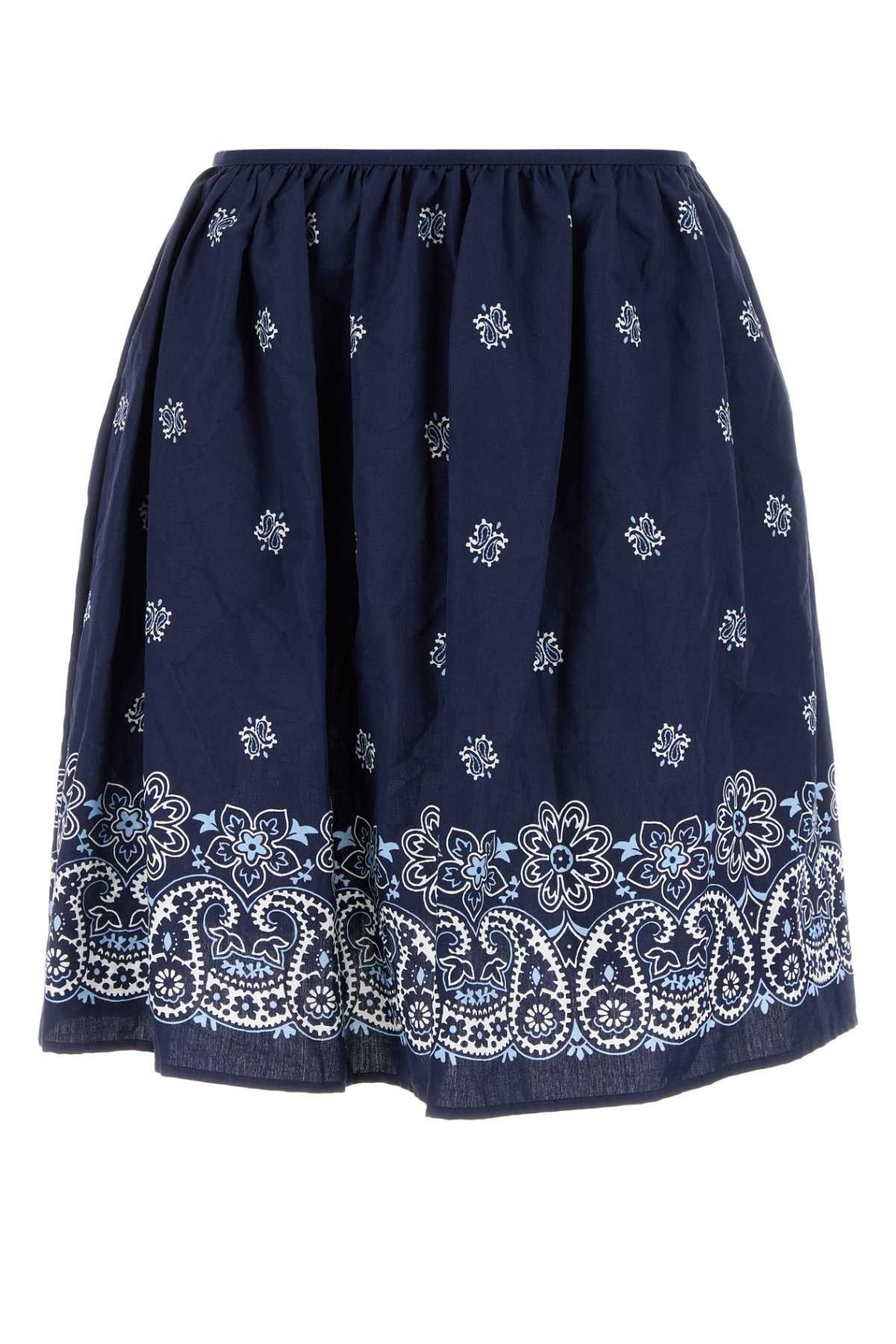 Printed Poplin Skirt