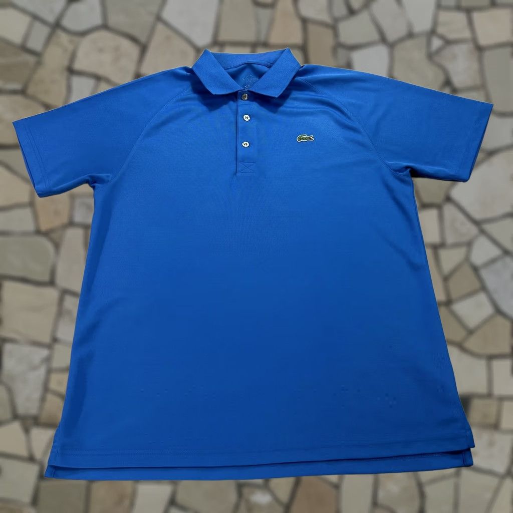 Lacoste Lacoste Shirt Mens M Blue Polo Solid Croc Logo Golf Performance Polyester Size US M / EU 48-50 / 2 - 1 Thumbnail