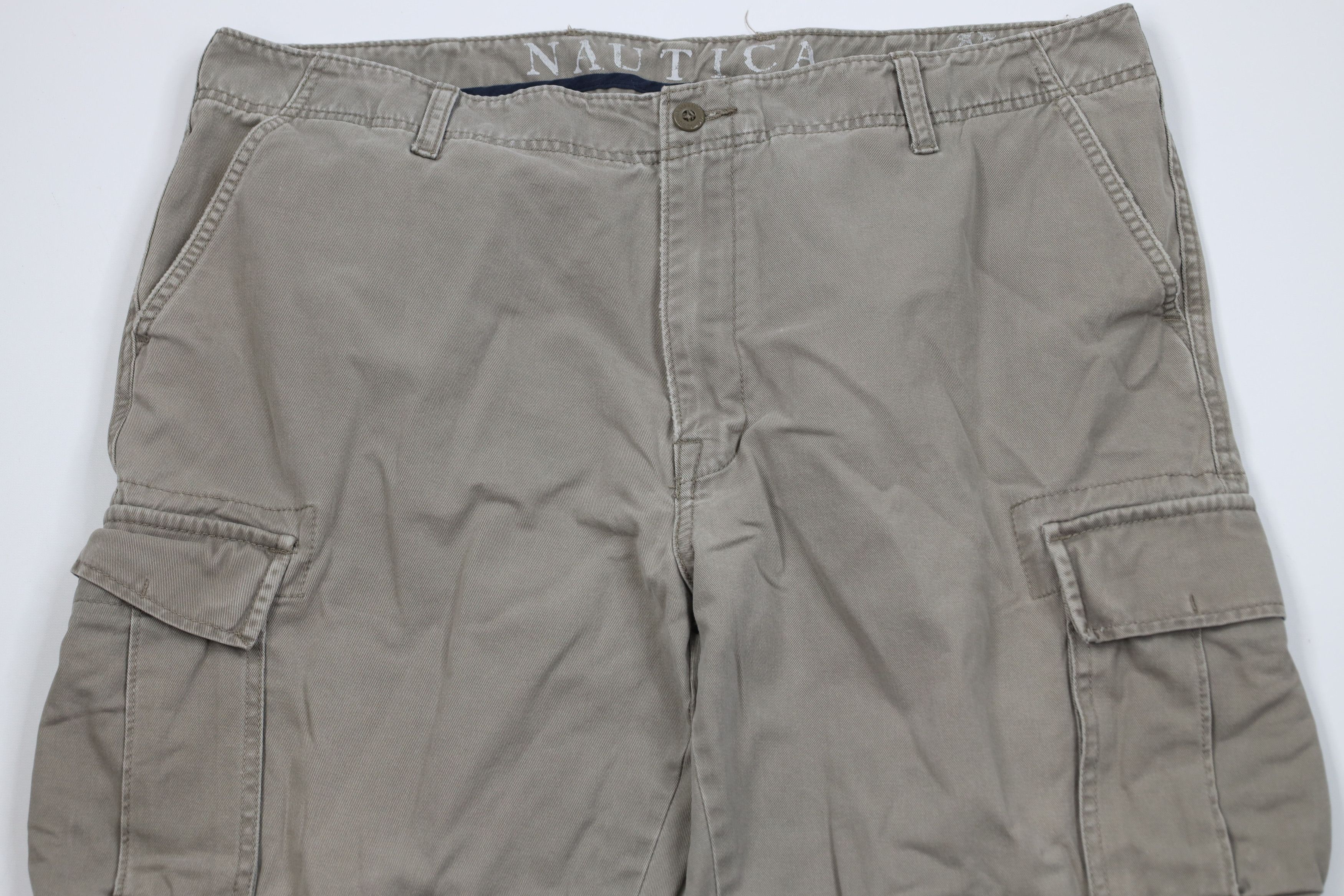 Nautica Vintage 90s Y2K Nautica Baggy Wide Leg Cargo Pants Green Size US 40 / EU 56 - 2 Thumbnail