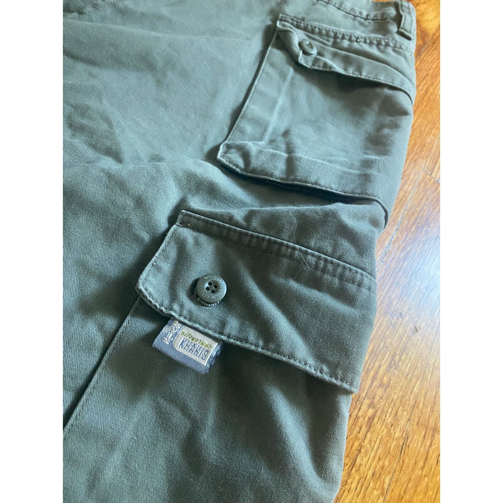 Levi's VTG Levis Silvertab Khakis Shorts Green Cargo 4Pocket Y2K 36 Size US 36 / EU 52 - 2 Thumbnail