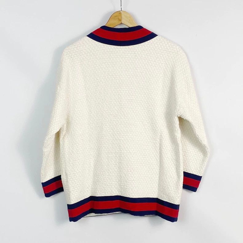 Gucci GucciDiamond buckle red and blue striped cardigan jacket 25 Size US XXS / EU 40 - 2 Thumbnail