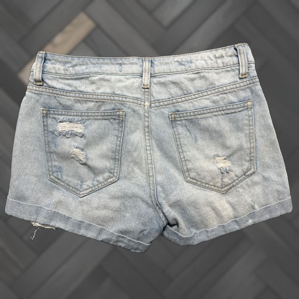 Vintage Cello Jean Shorts Women's Size S Light Blue Distressed Ripped Cuffed 29×2.5 Size 29" - 1 Thumbnail