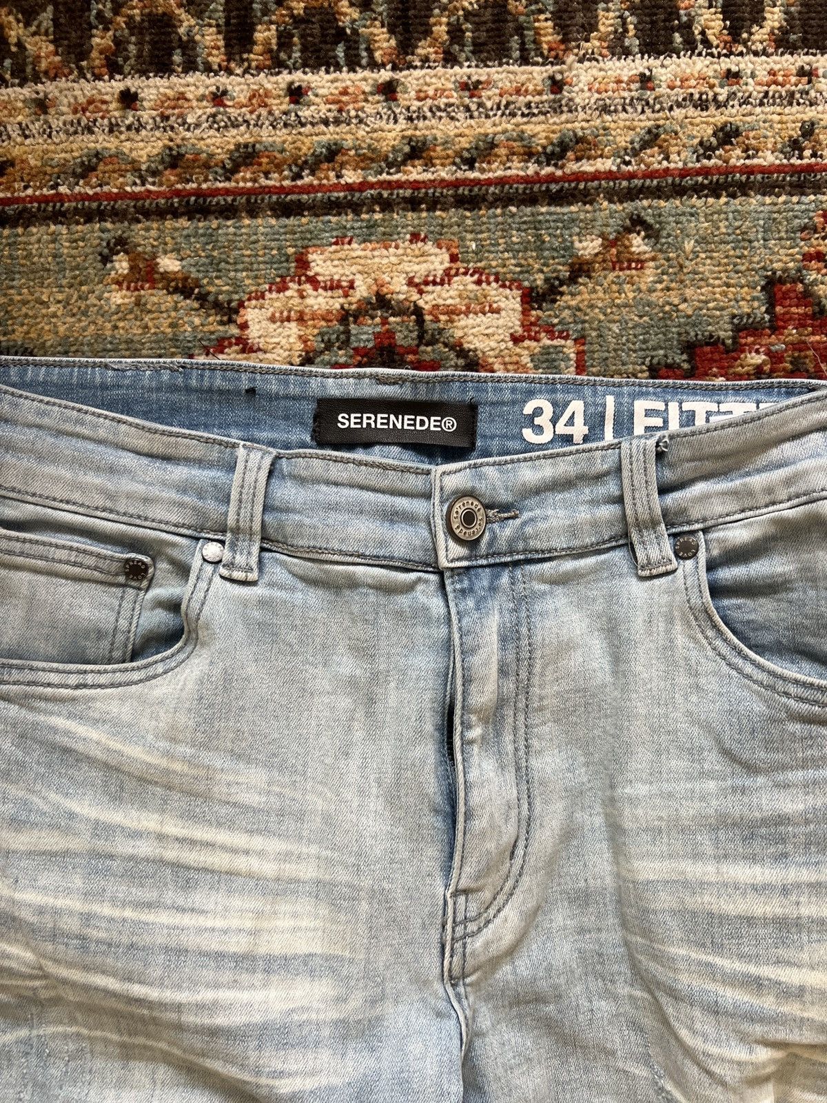 SERENEDE Blue Ripped Serenede Jeans Size US 34 / EU 50 - 2 Thumbnail