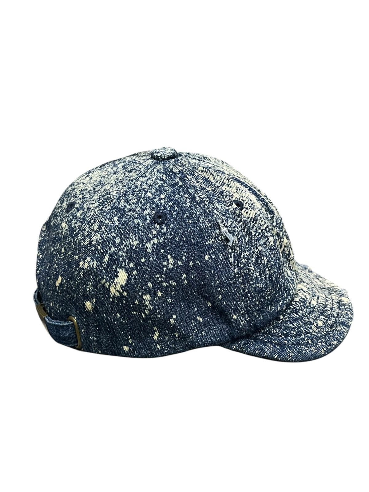 Indigo Grunge Art Spilled Paint Indigo Short Brim Hat Kapital Style Size ONE SIZE - 6 Thumbnail