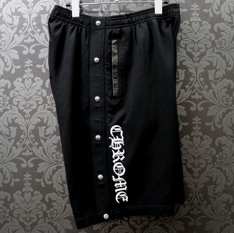 image of Chrome Hearts Track Shorts in Black, Men's (Size 34)