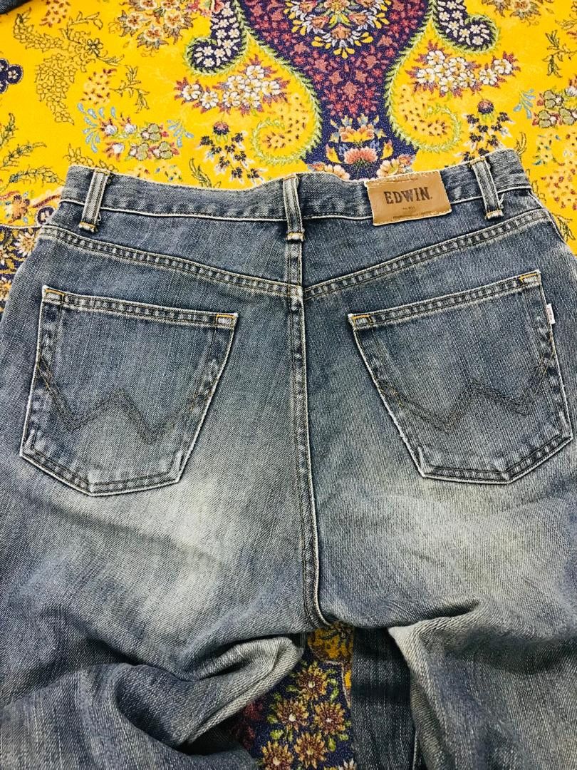 Edwin 💥Flare💥VINTAGE EDWIN 503 DISTRESSED DENIM Size 30" / US 8 / IT 44 - 4 Thumbnail