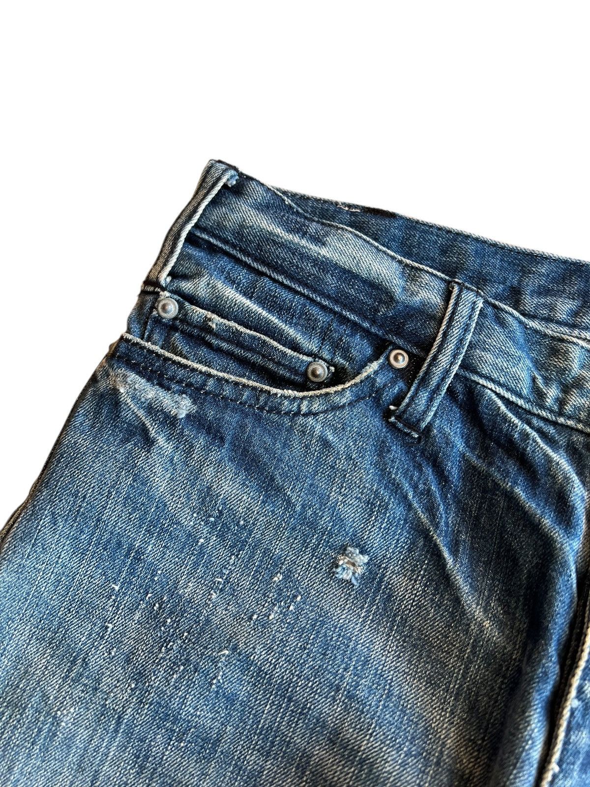 Japanese Brand Vintage Japanese Brand Burden Flare Distressed Painted Jean Size US 30 / EU 46 - 9 Thumbnail