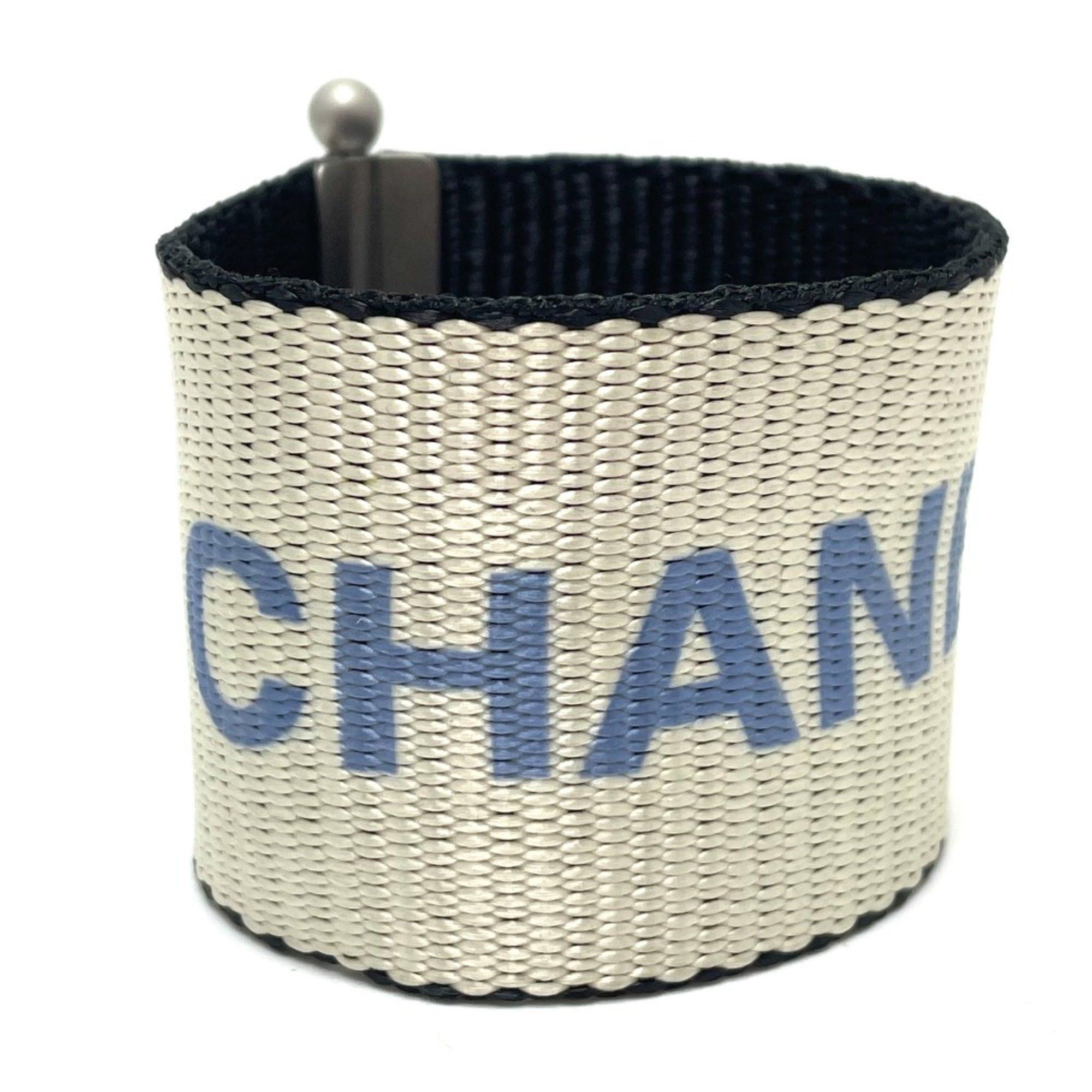 Chanel Chanel logo vintage Bracelet SilverBased x blue Size ONE SIZE - 1 Thumbnail