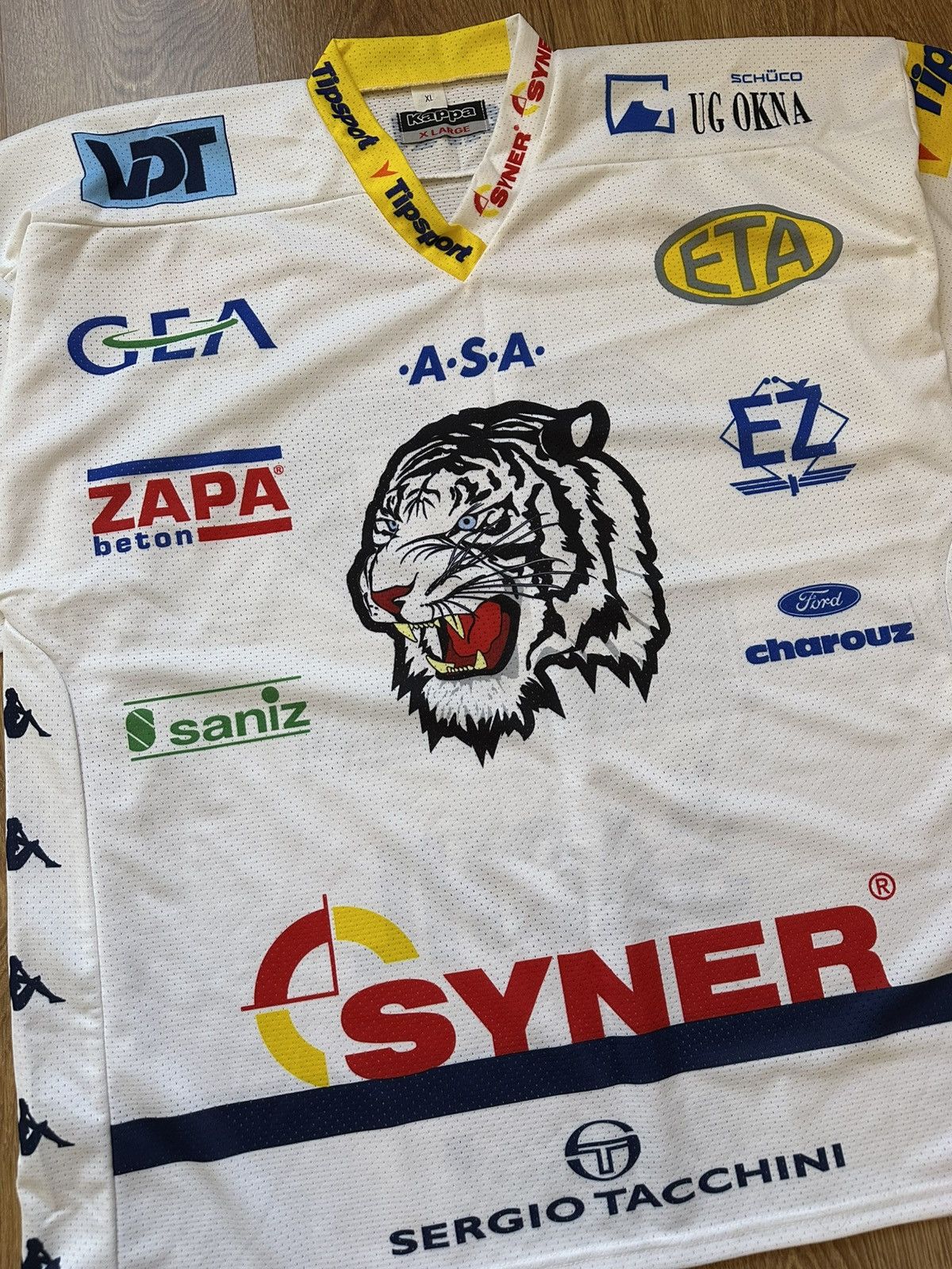 Kappa × NHL Bili Tygri Liberec Kappa 2006 2007 Hockey Jersey #22 Sachl Size US XL / EU 56 / 4 - 2 Thumbnail