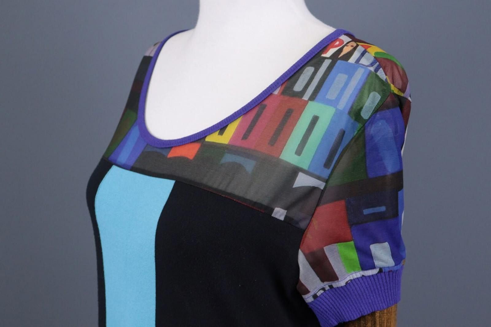 Designer Aventures des Toiles Multicolor Printed A-Line Dress Size M / US 6-8 / IT 42-44 - 8 Thumbnail