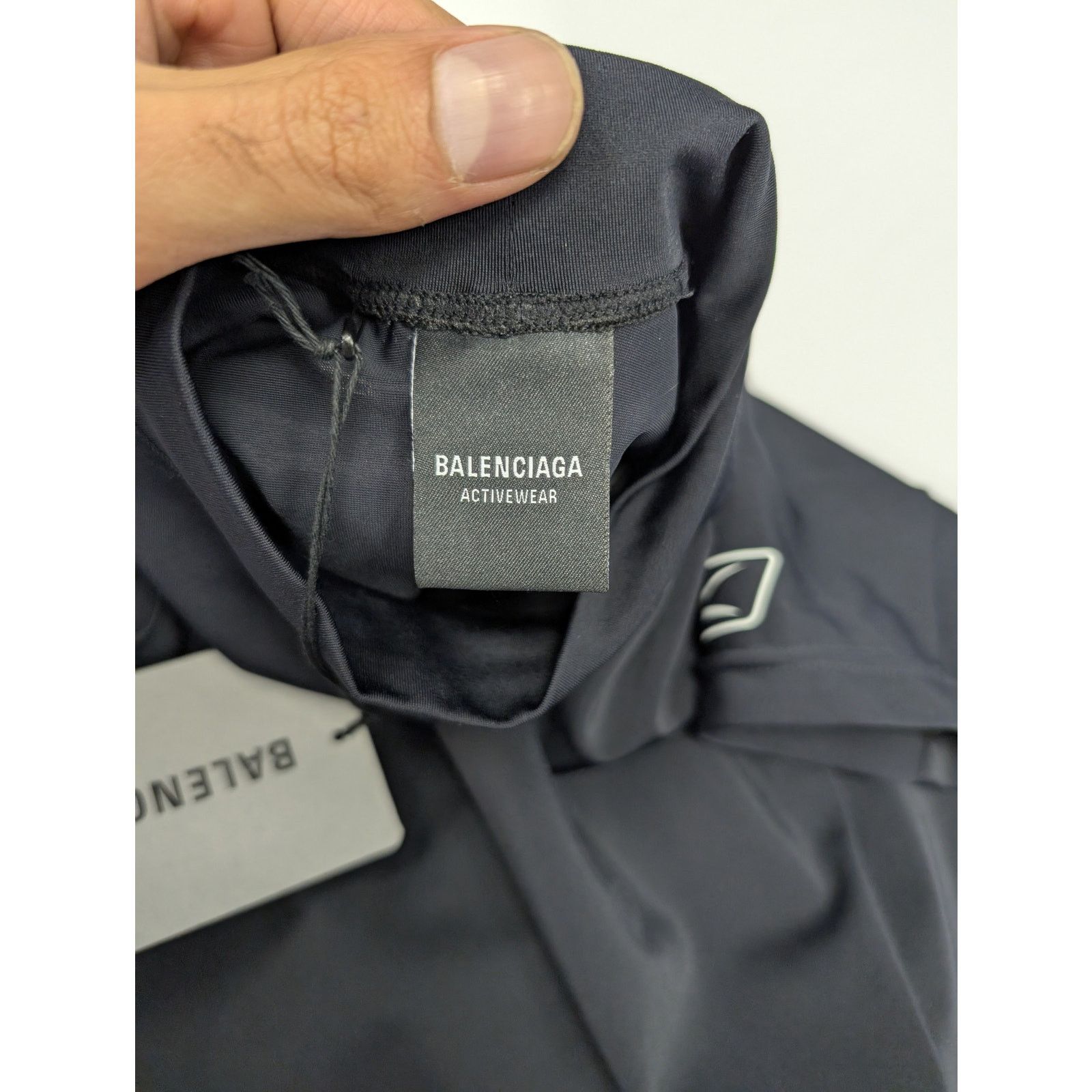 Balenciaga o1rshd1 Top Short Sleeve Fitted Top T-Shirt in Black Size US L / EU 52-54 / 3 - 11 Thumbnail