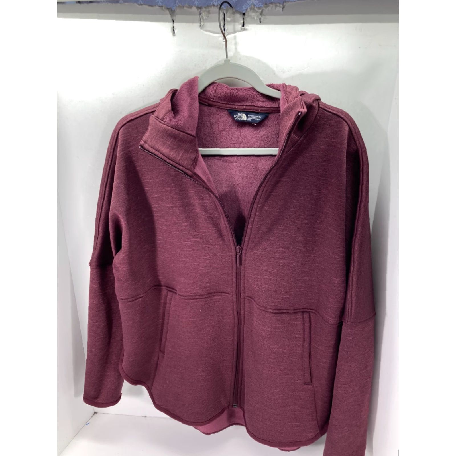 The North Face The North Face Hooded Sweatshirt Jacket Womens M Red Full Zip Cozy Slacker Size M / US 6-8 / IT 42-44 - 2 Thumbnail