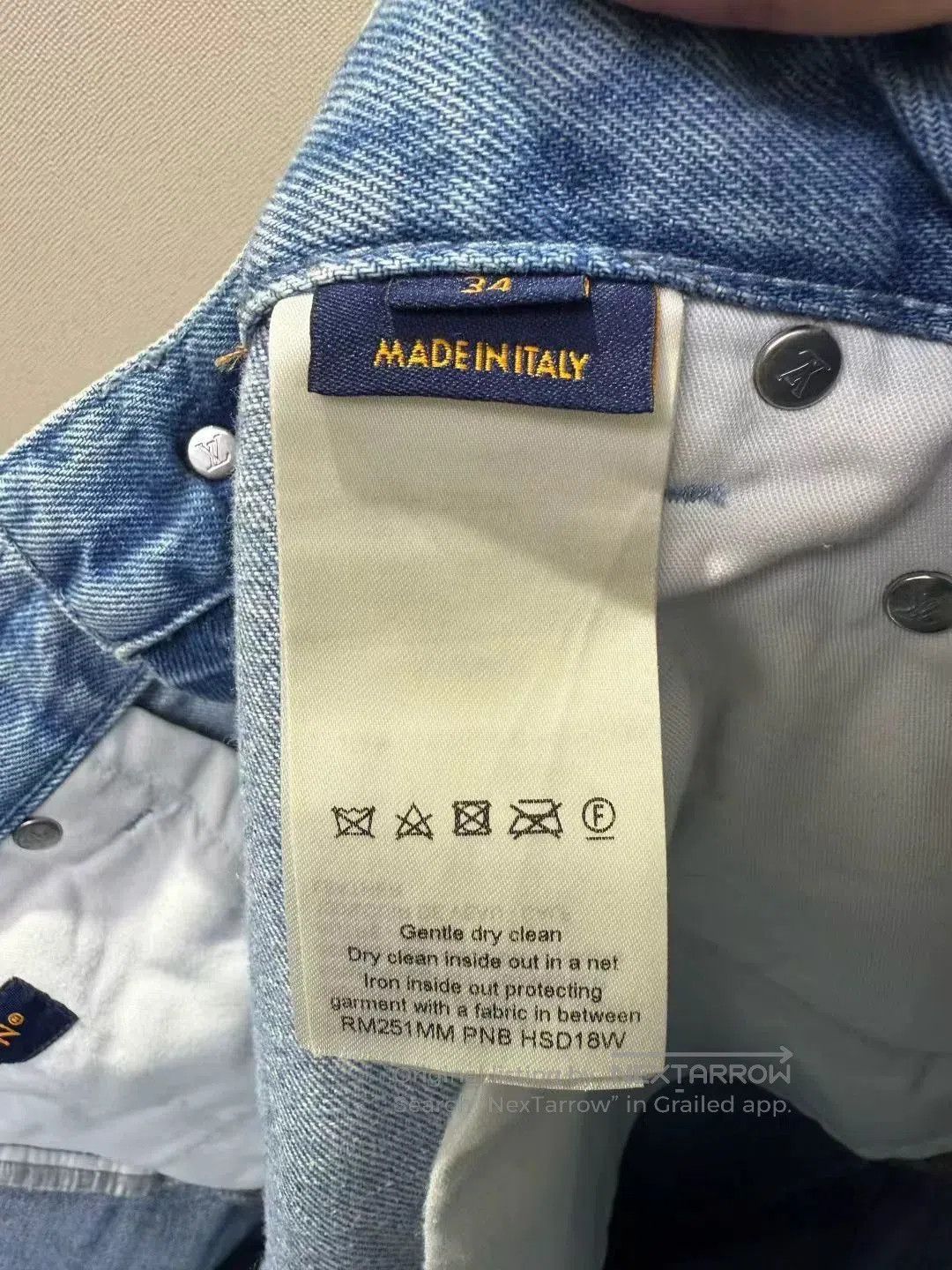 Louis Vuitton Louis Vuitton Blue Distressed Logo Jeans. Size US 30 / EU 46 - 3 Thumbnail