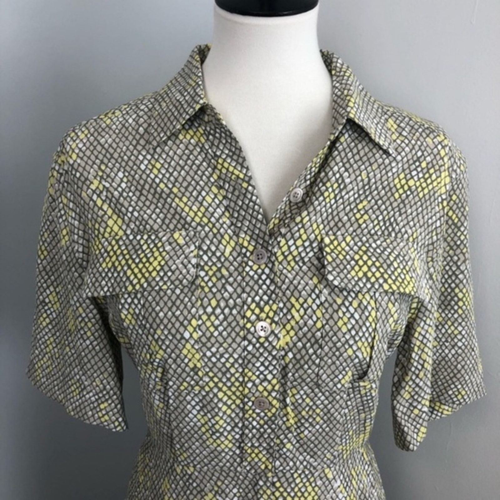 Equipment Equipment Femme Axelle Reptile Short Sleeve Shirt Dress Size S / US 4 / IT 40 - 4 Thumbnail