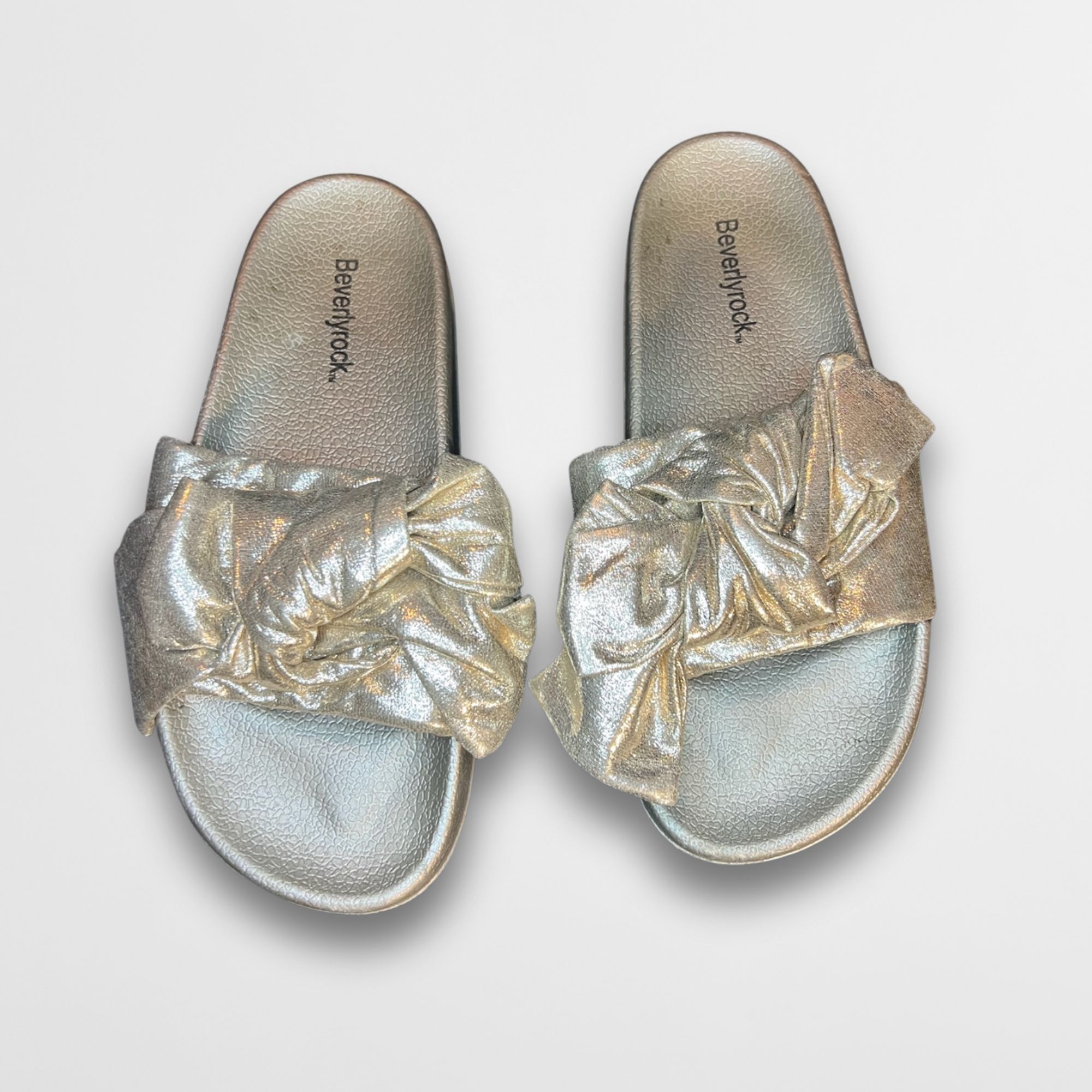 Other Beverly Rock Womens Metallic Silver Twist Slide Sandals Size Size US 7.5 / IT 37.5 - 2 Thumbnail