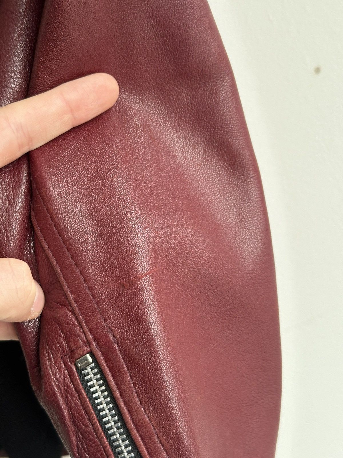 plein sud VTG PLEIN SUD AMOR France Leather Jacket Burgundy Size 40/8 Size M / US 6-8 / IT 42-44 - 12 Thumbnail
