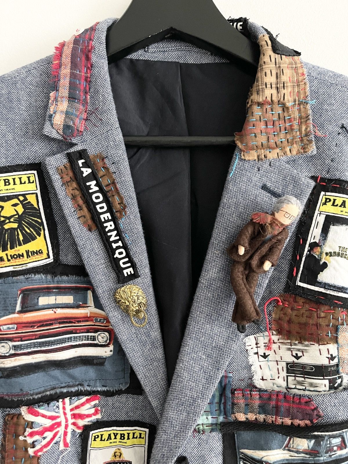 Handmade RARE! 1 of 1 “80s MEMORY” Handmade Patches Blazers Size US L / EU 52-54 / 3 - 6 Thumbnail